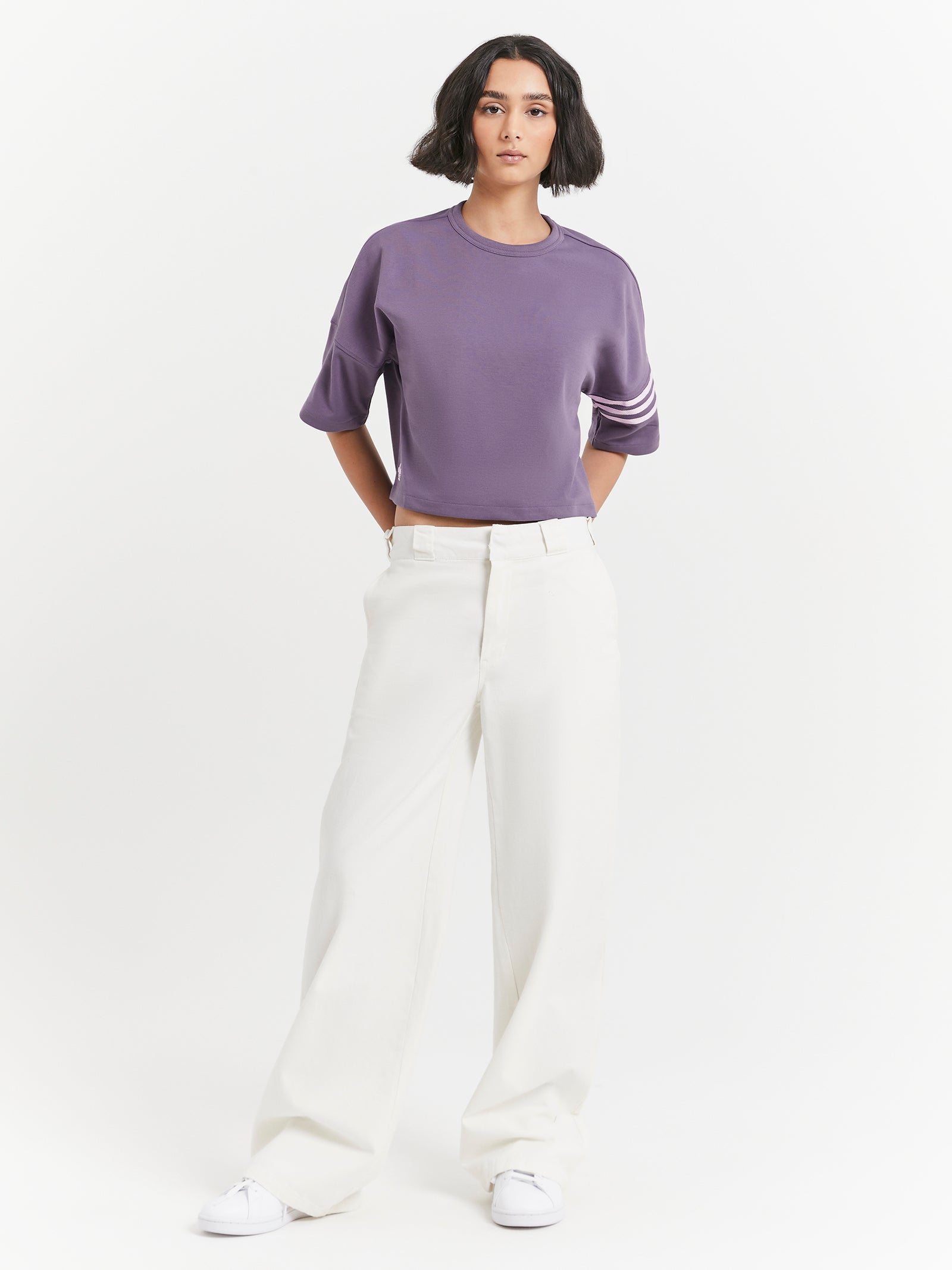 Bronte Wide Leg Pants in Winter White - Glue Store