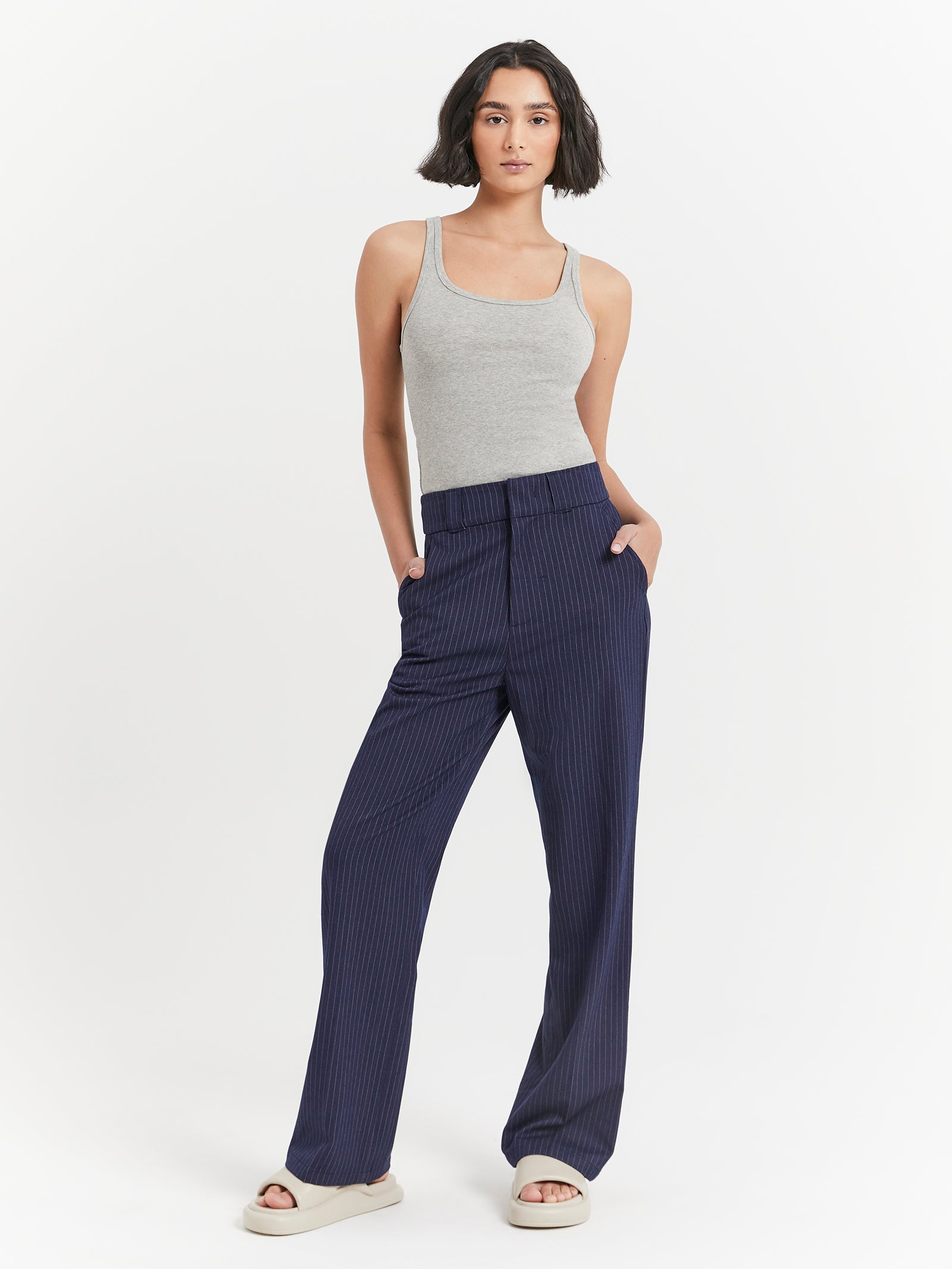 Cora Wide Leg Pants in Houndstooth - Glue Store
