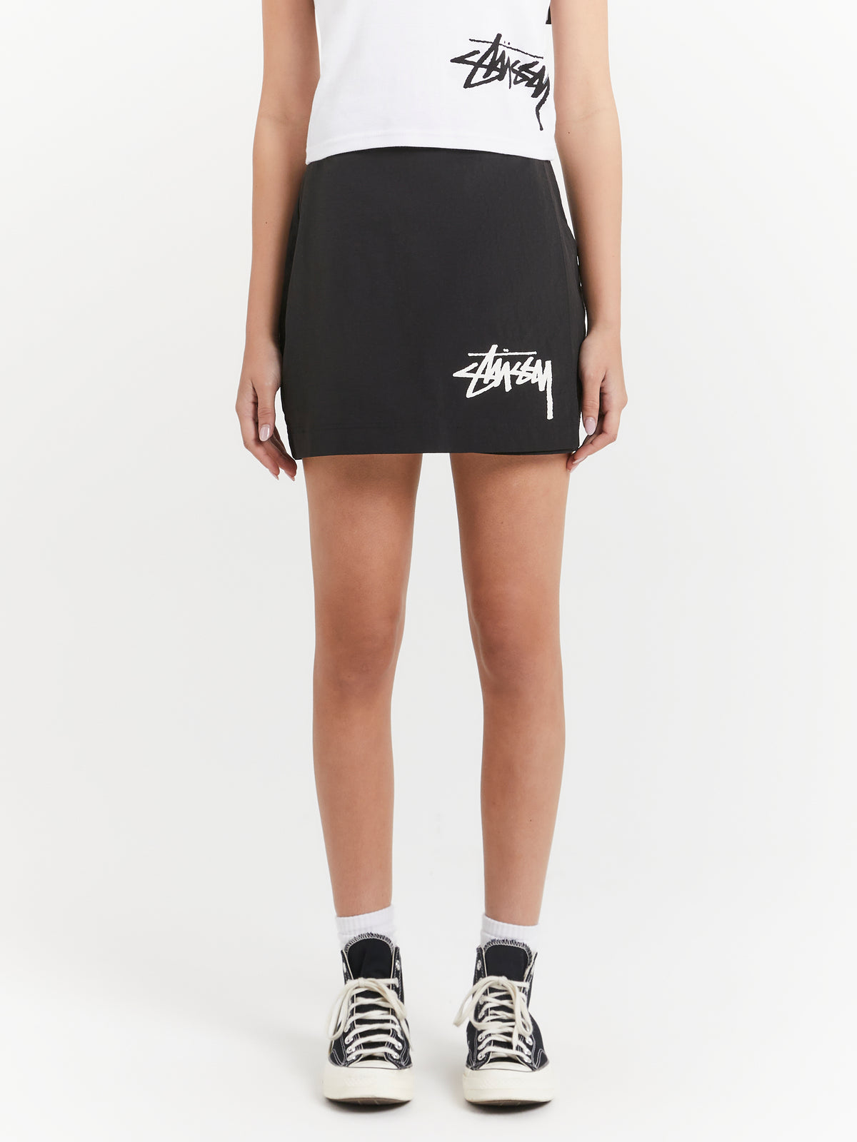 Stussy Graffiti Wrap Skirt in Black | Black