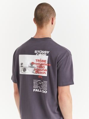 Tribe Heavyweight Short Sleeve T-Shirt in Charcoal - Glue Store