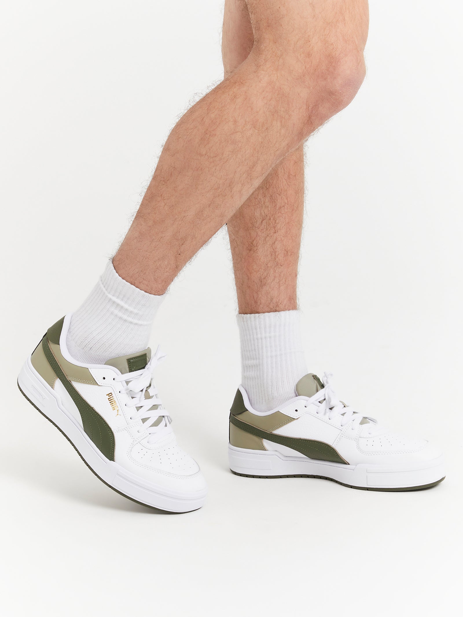 Puma sneakers khaki black white best sale