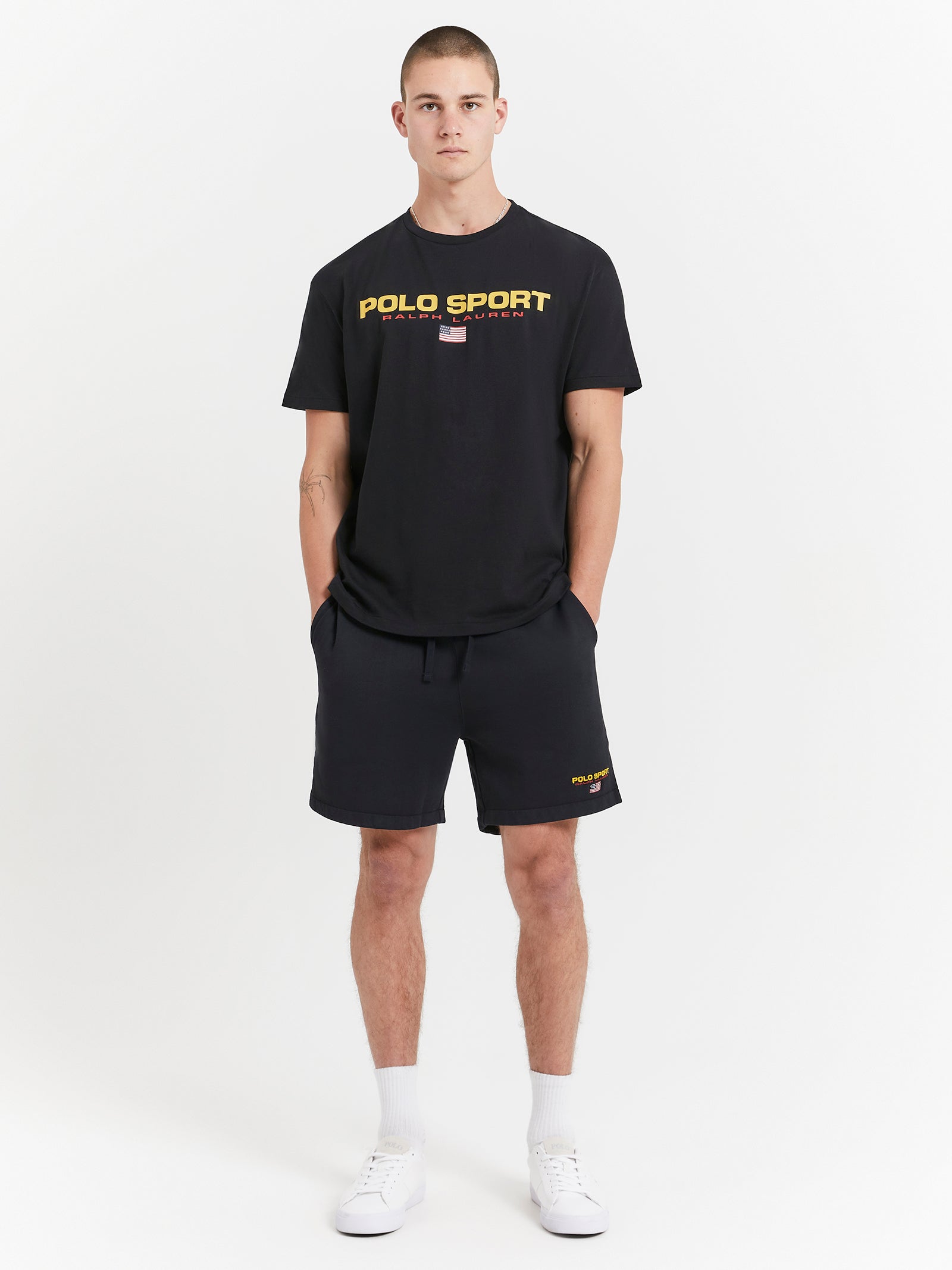 Classic Fit Polo Sport Jersey T-Shirt in Polo Black & Gold