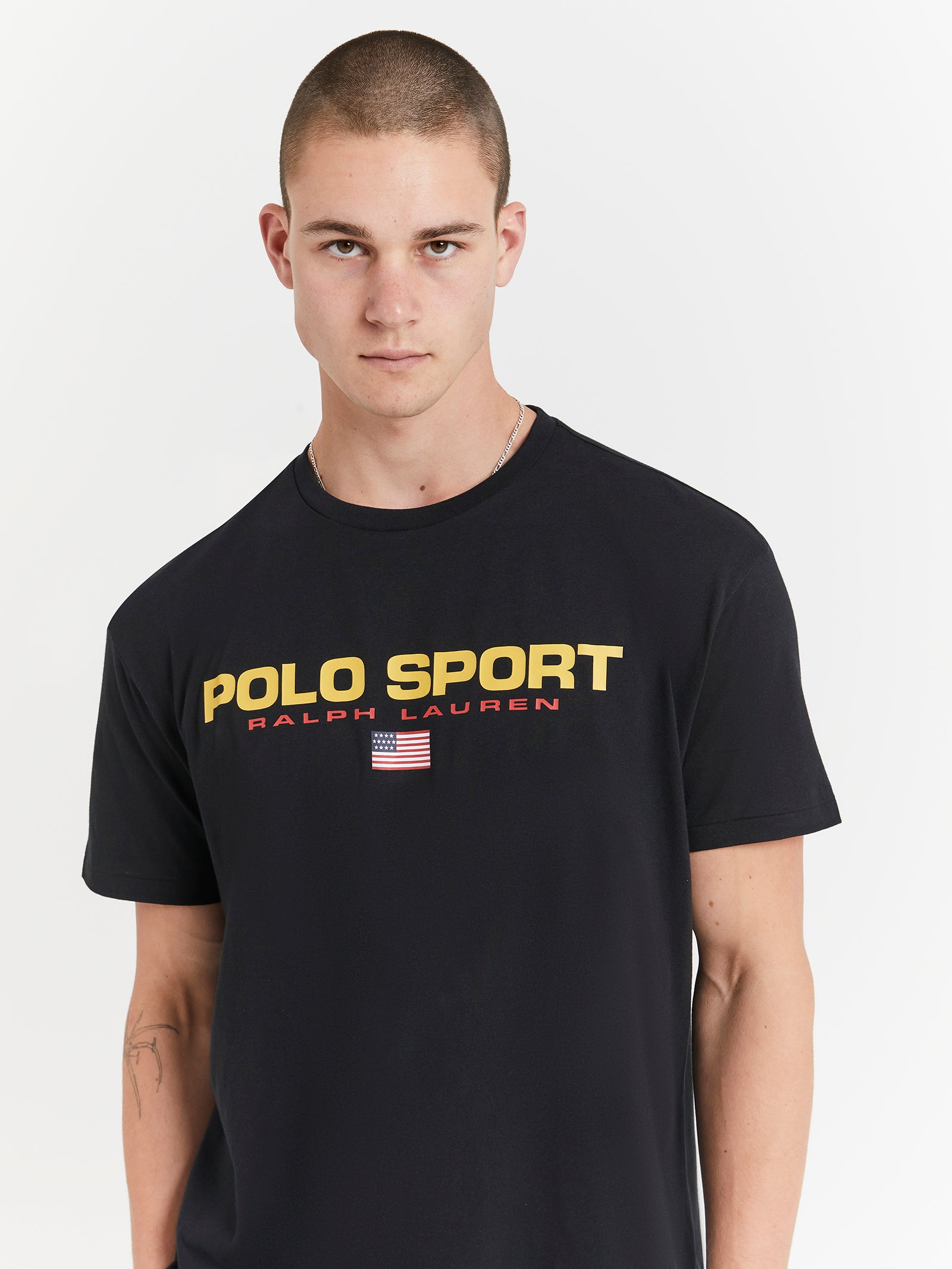 Classic Fit Polo Sport Jersey T-Shirt in Polo Black & Gold