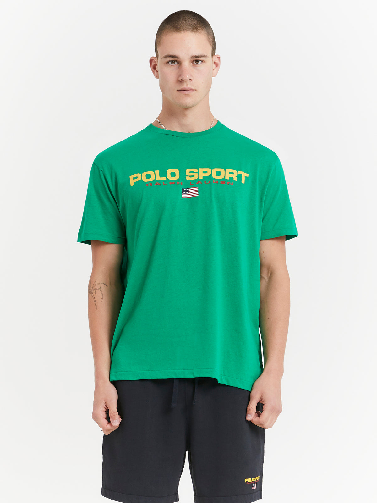 Polo Ralph Lauren Classic Fit Polo Sport Jersey T-Shirt in Stem | Stem