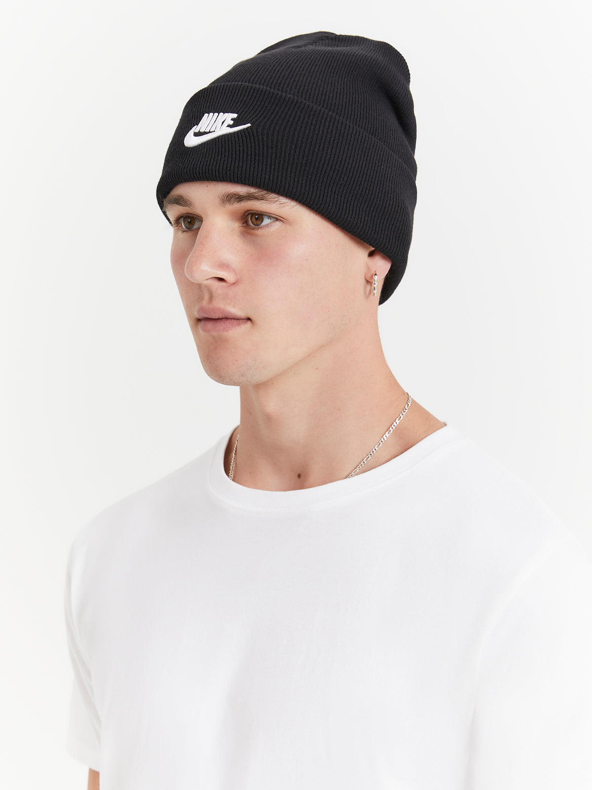 Nike Peak Tall Cuff Futura Beanie in Black & White | Black/White