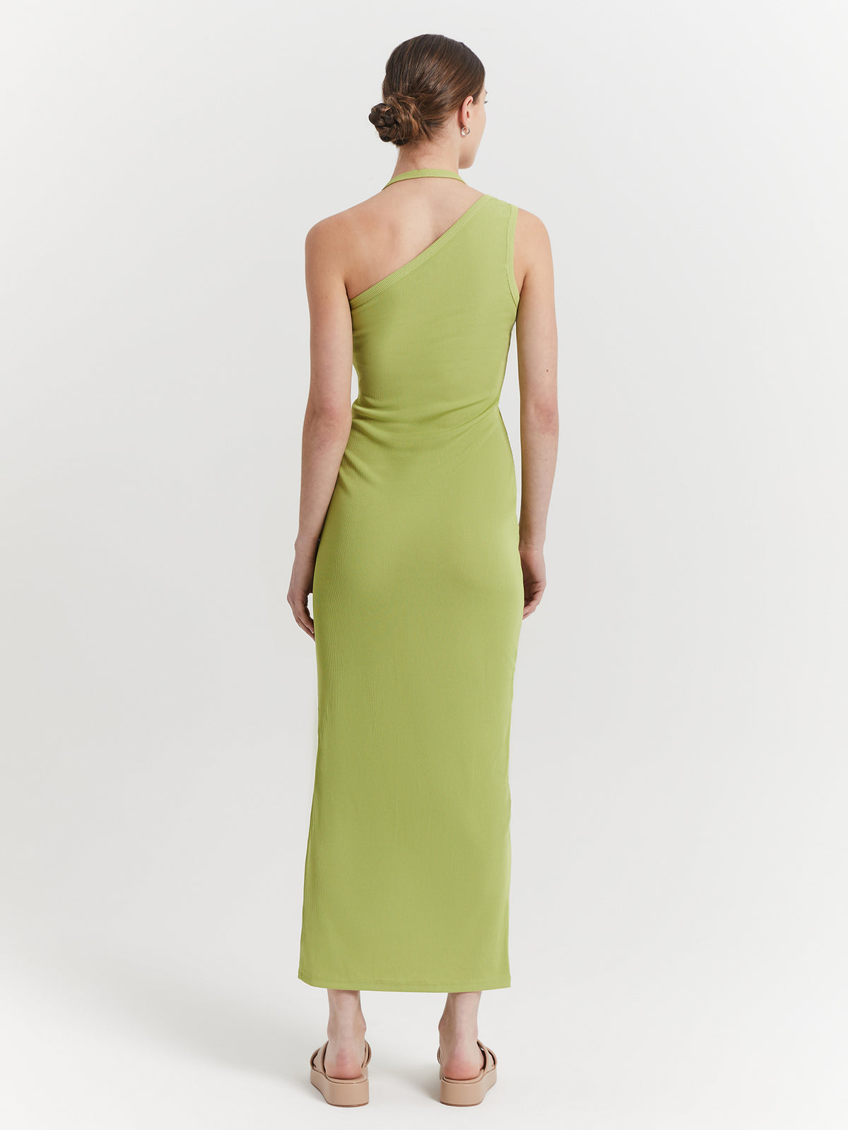 Raef The Label Alden Midi Dress in Green Fig | Green Fig