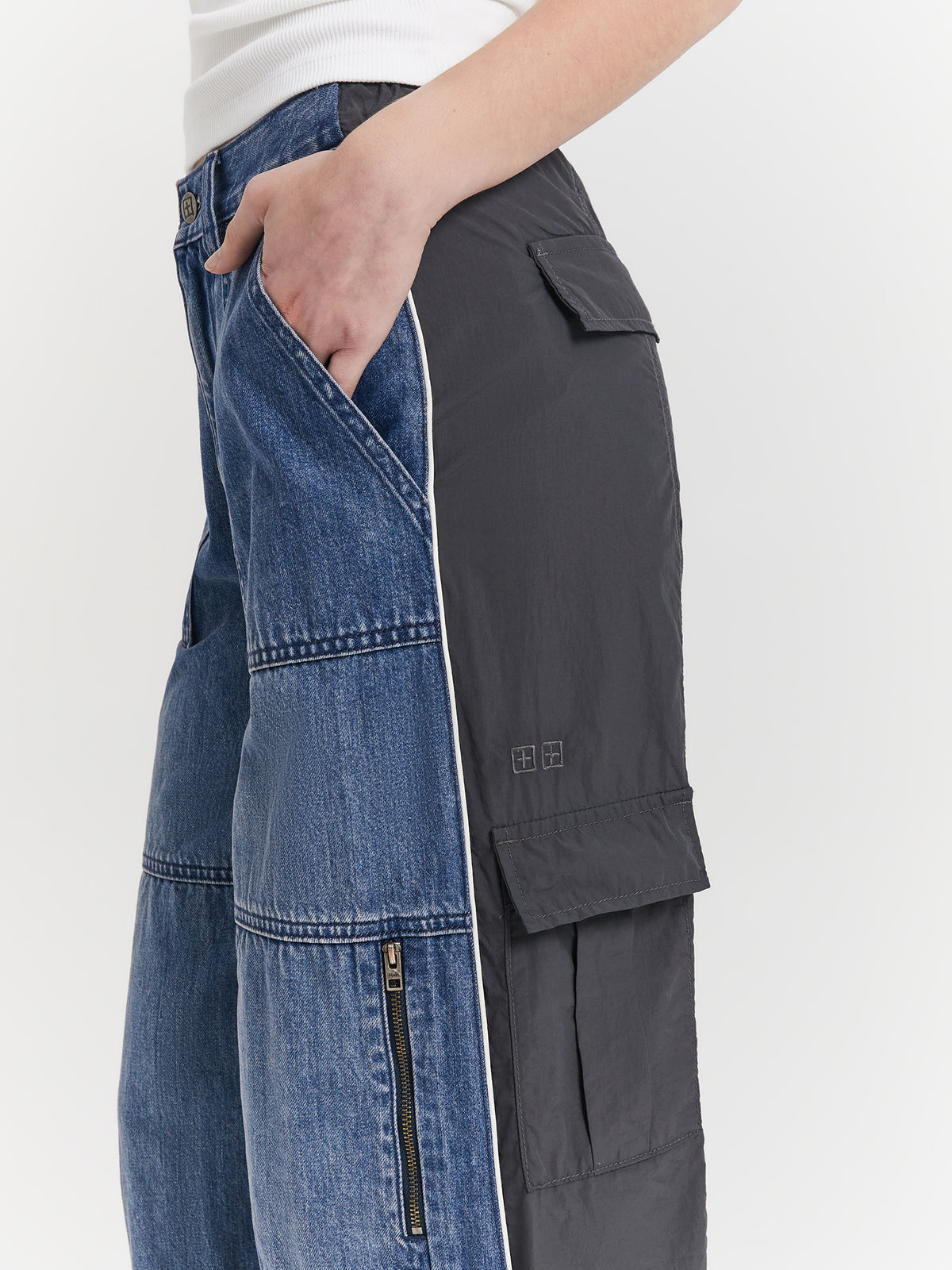 Ksubi Baggy Jeans in Nylon Splice | Assorted