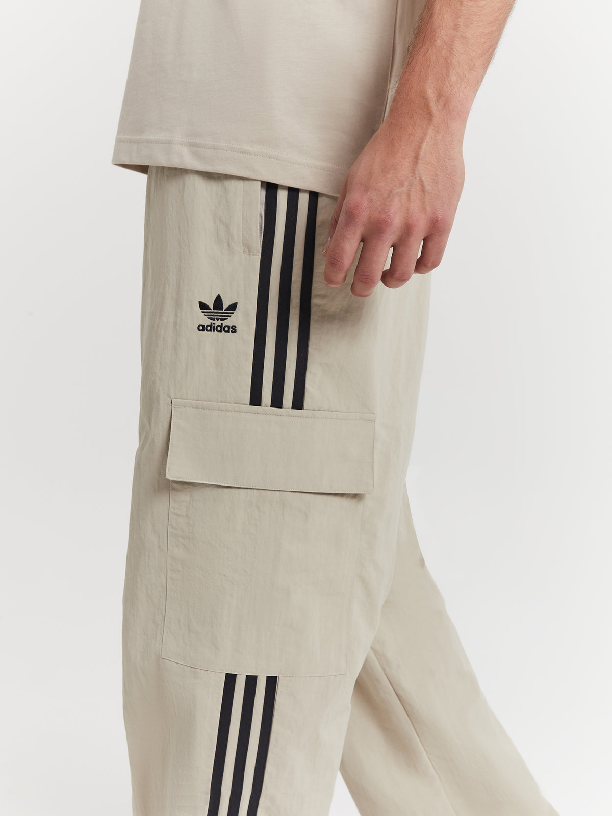 Adidas Adicolor Classics Three Stripes Cargo Pants in Wonder Beige | Beige