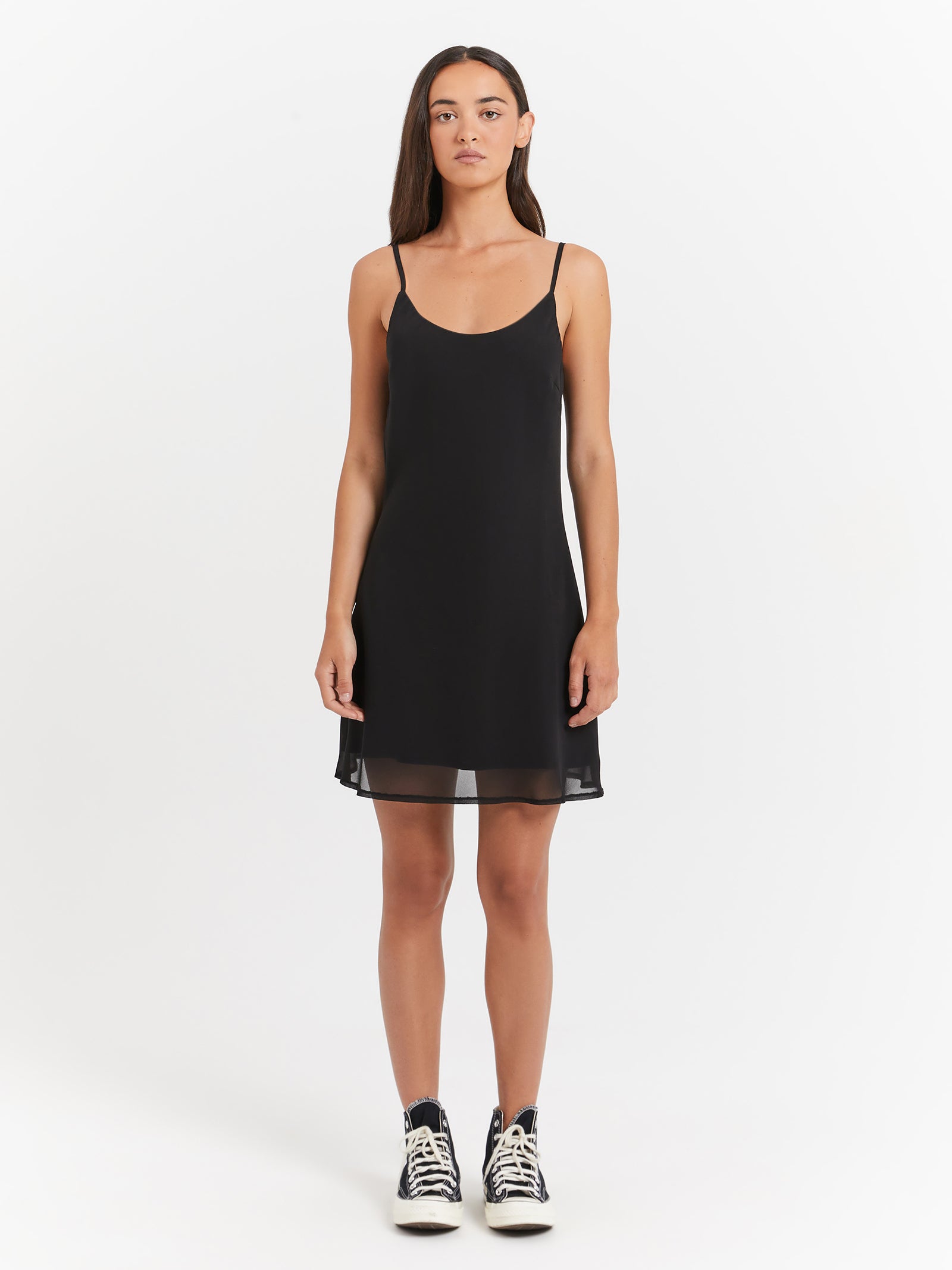 Tash Mini Slip Dress in Black - Glue Store