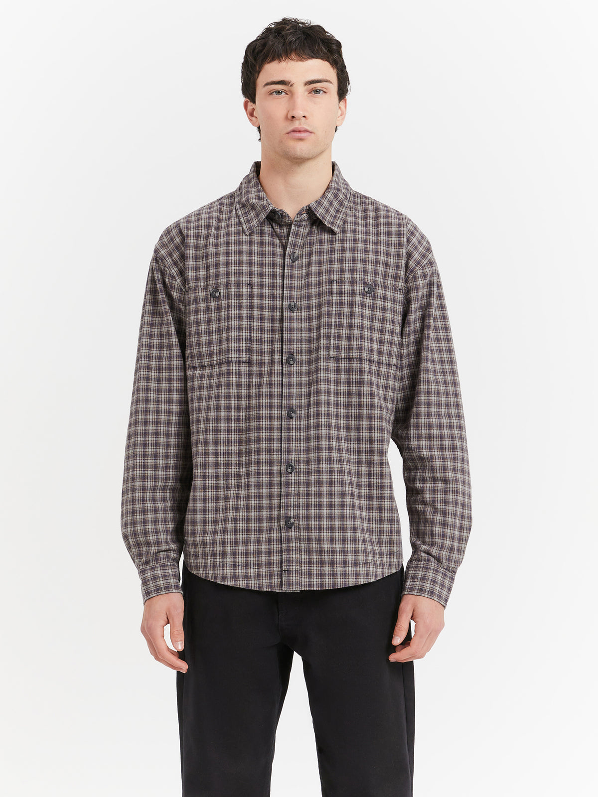 Article One Drew Long Sleeve Shirt in Storm | Storm