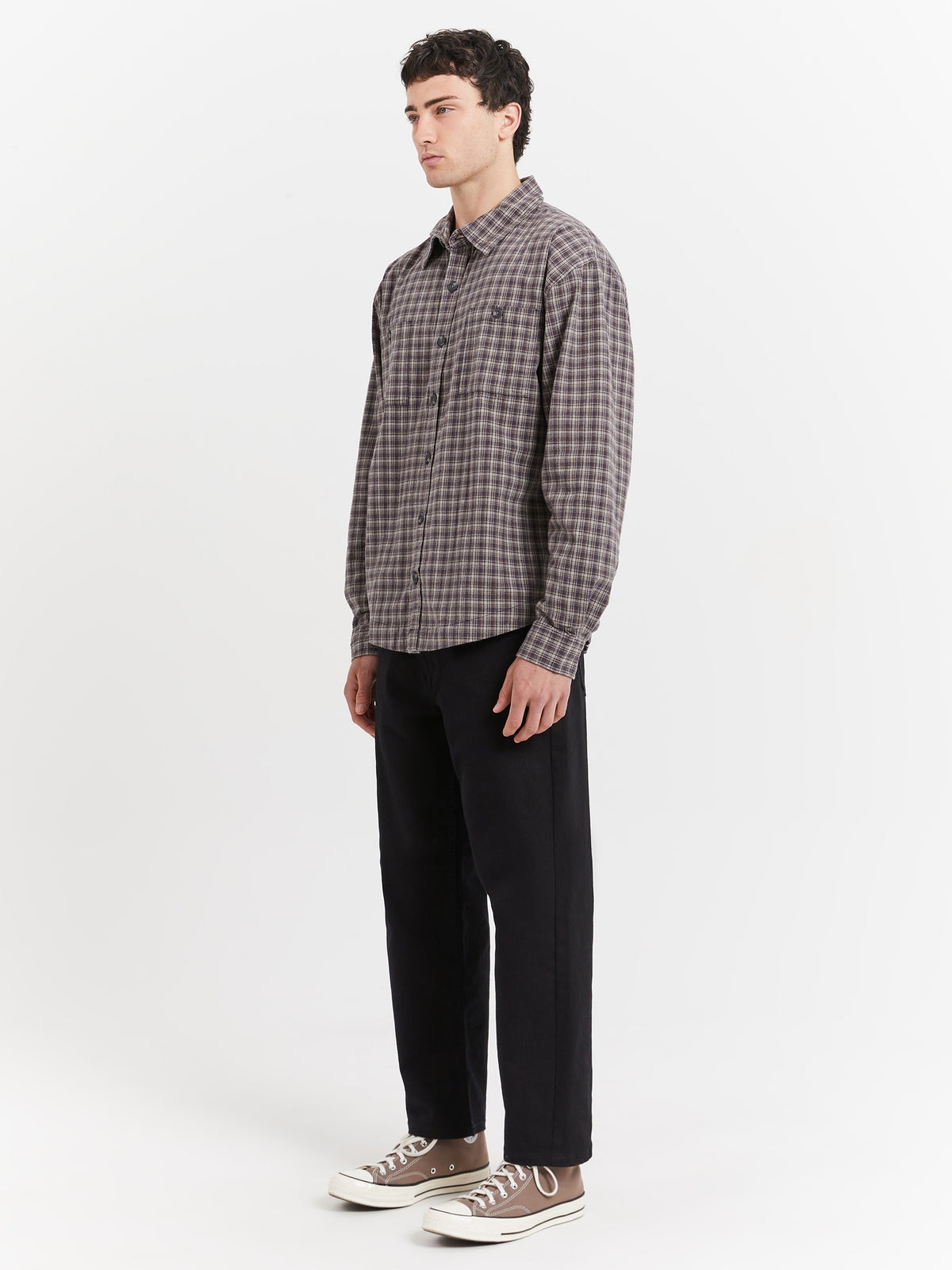 Article One Drew Long Sleeve Shirt in Storm | Storm