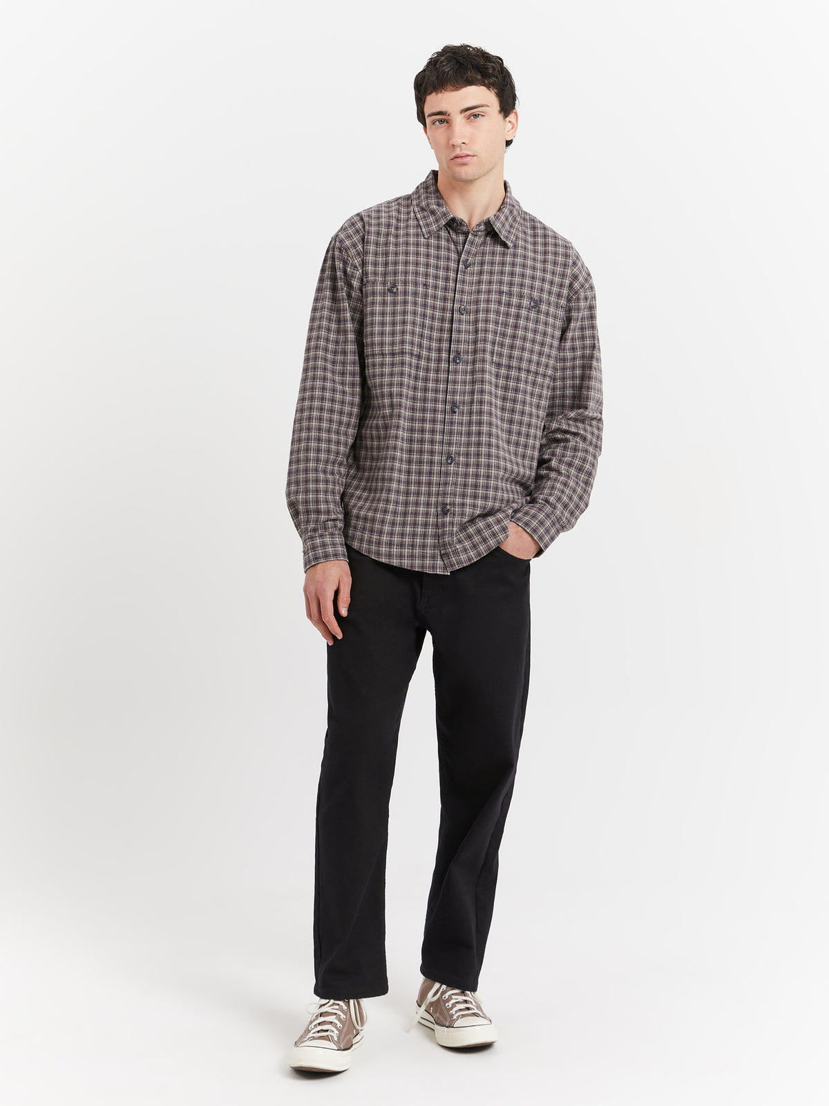 Article One Drew Long Sleeve Shirt in Storm | Storm