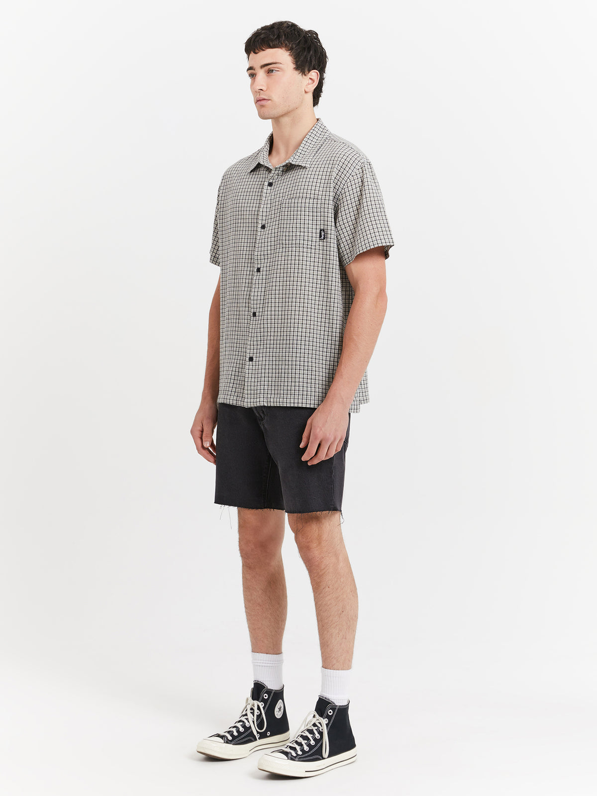 Stussy Kemp Check Shirt in Slate Blue | Slate Blue