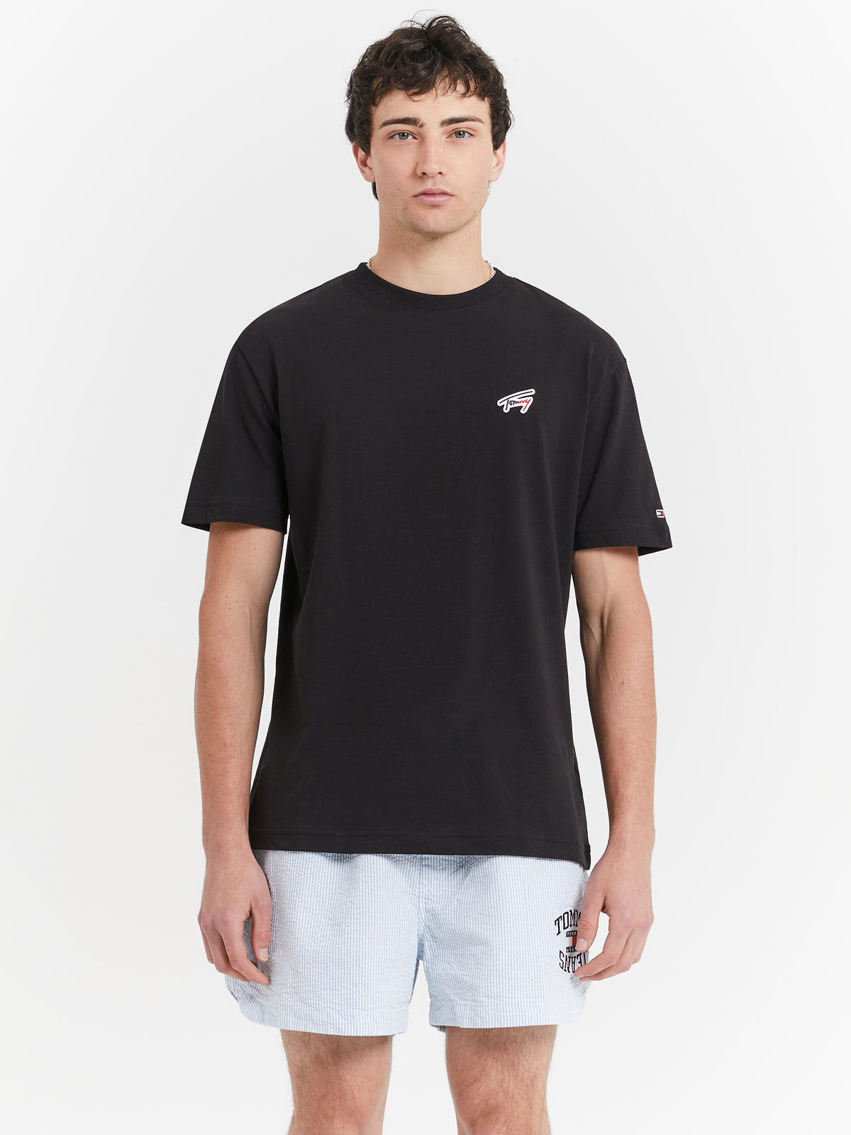 Tommy Hilfiger Classic Signature T-Shirt in Black | Black