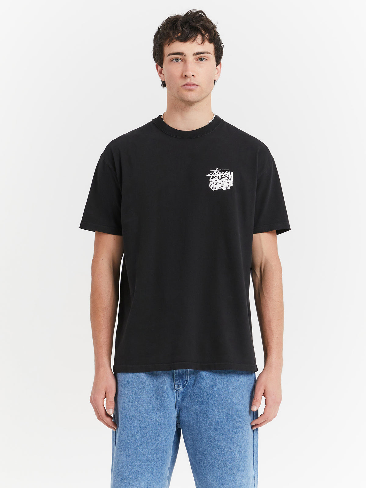 Stussy Pair Of Dice Heavyweight T-Shirt in Pigment Black | Pigment Black