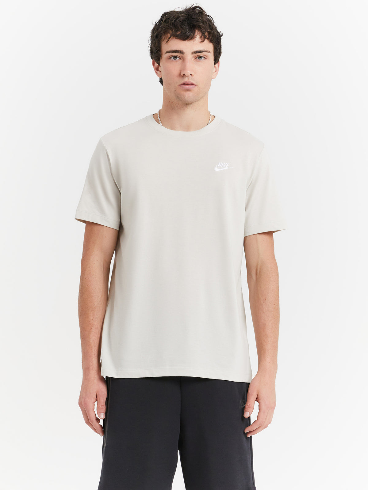 Nike Sportswear Club T-Shirt in Light Bone | Light Bone