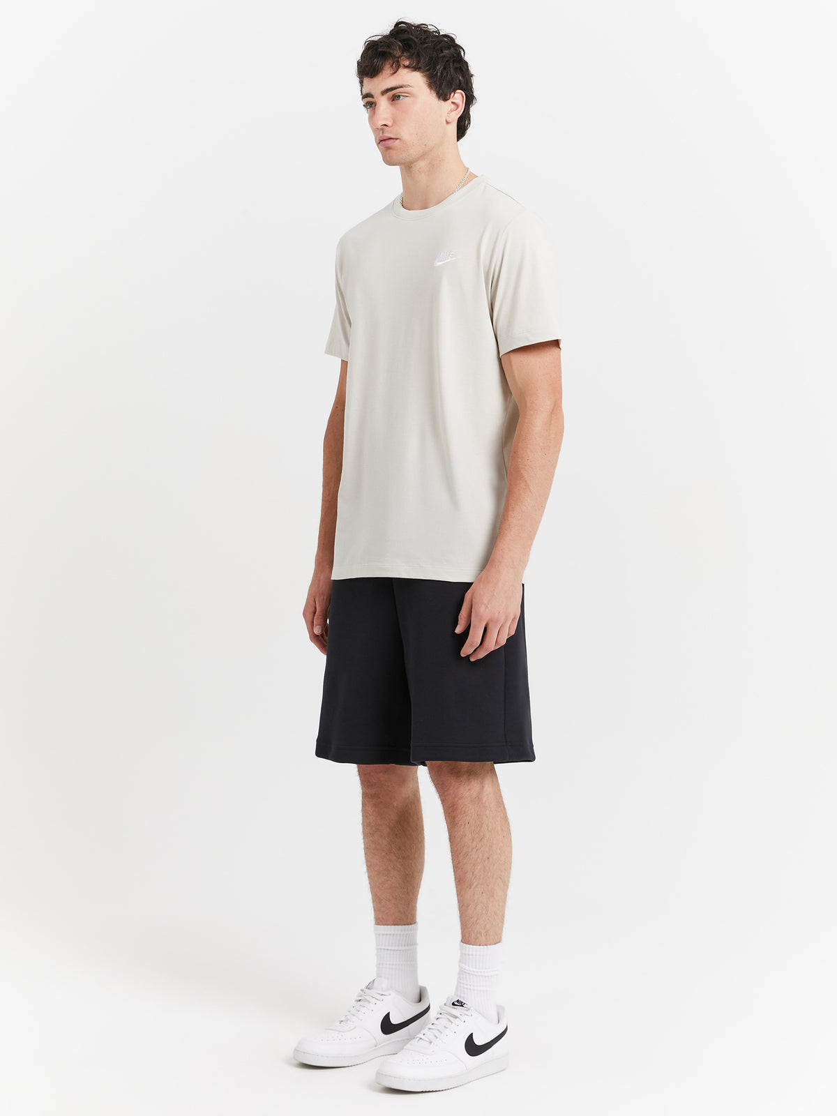 Nike Sportswear Club T-Shirt in Light Bone | Light Bone