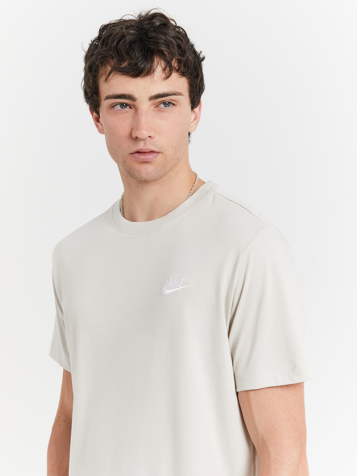 Nike Sportswear Club T-Shirt in Light Bone | Light Bone