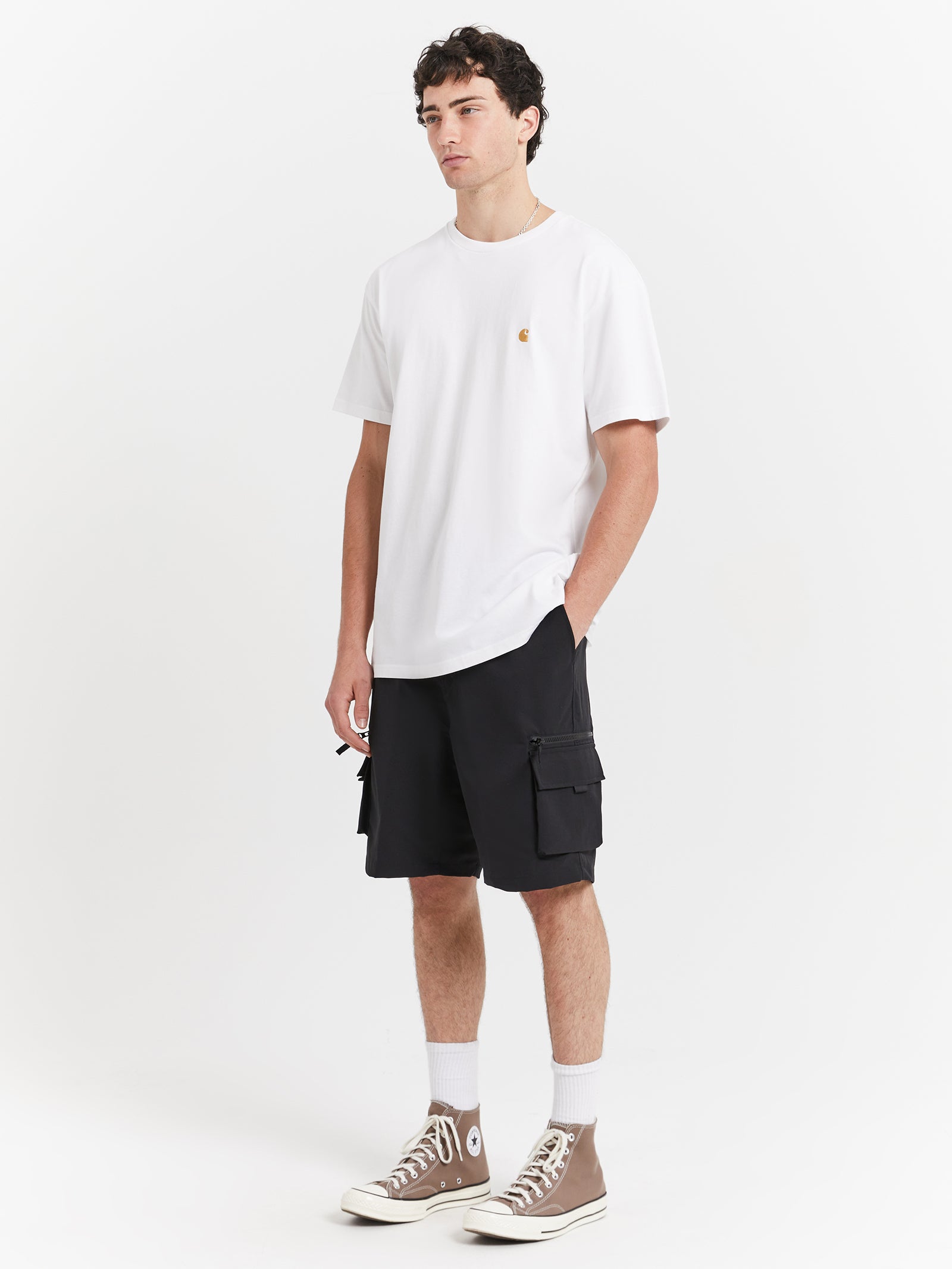 Carhartt Wip Elmwood Shorts In Black Black 