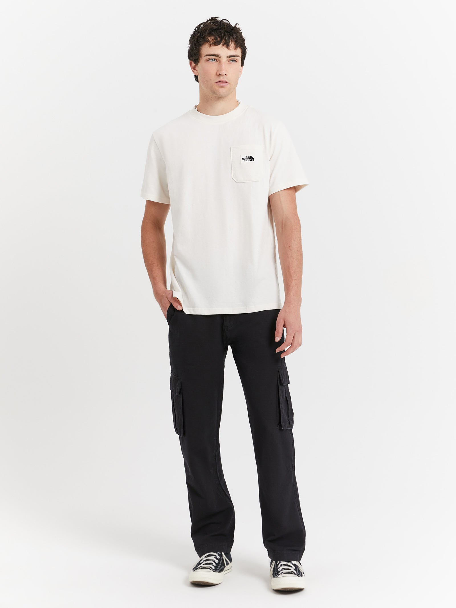 Short Sleeve Heritage Patch Pocket T-Shirt in Gardenia White