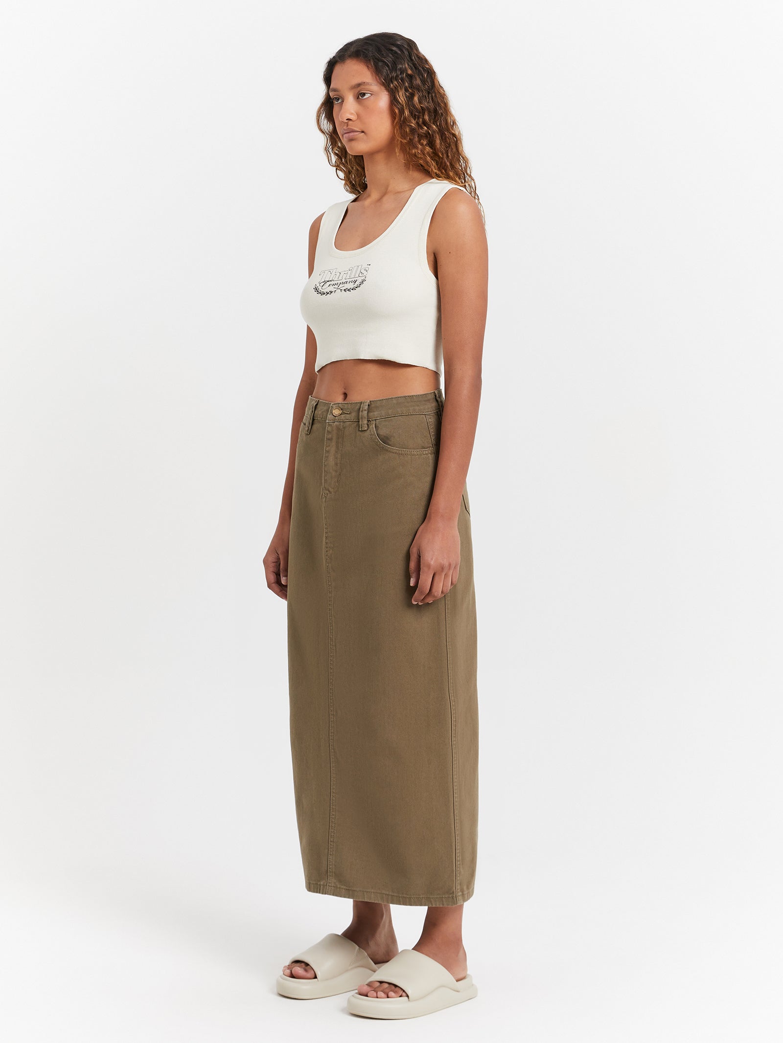 Thrills Frankie Skirt in Aloe Aloe | Glue Store