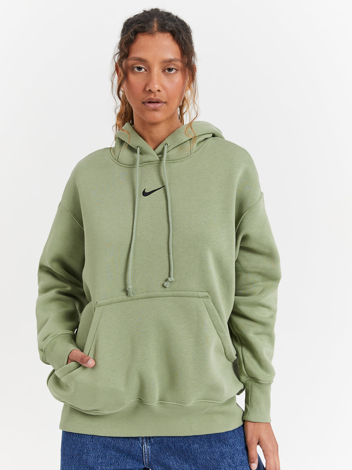 Nike Sportswear Phoenix Fleece Hoodie in Oil Green | Oil Green/