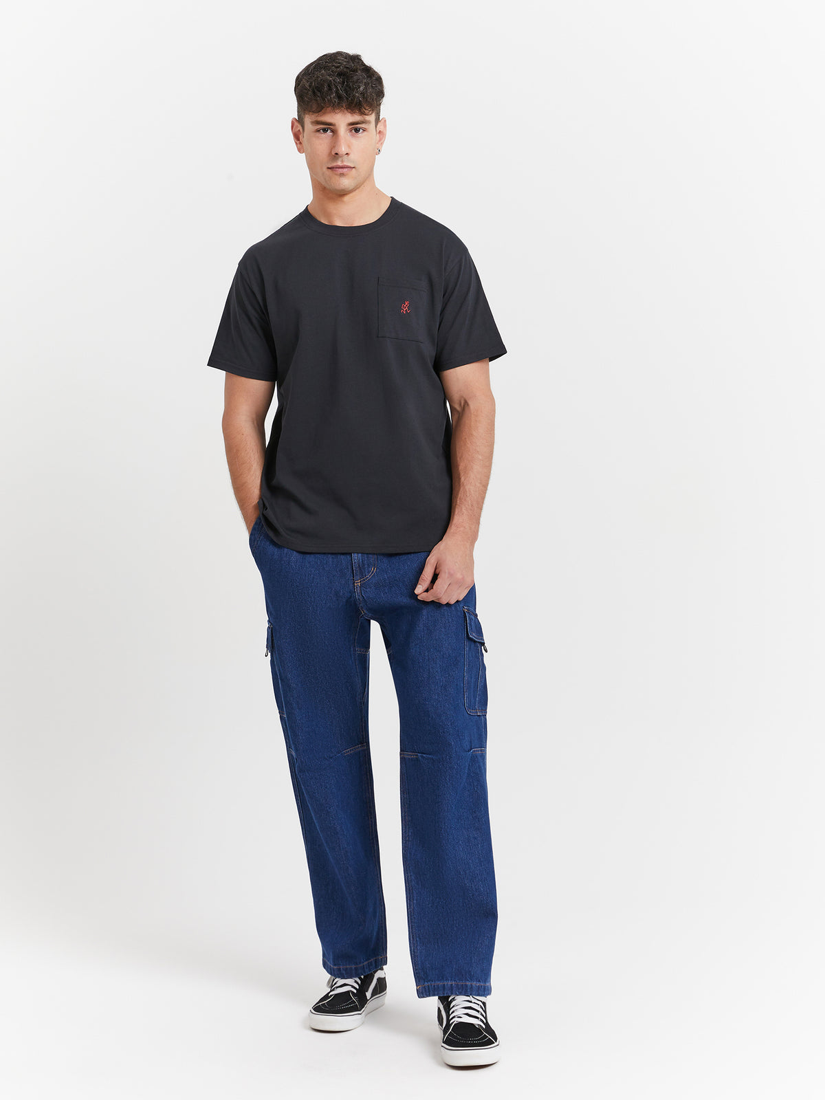 Gramicci Denim Loose Cargo Pants in Mid Indigo | Mid Indigo