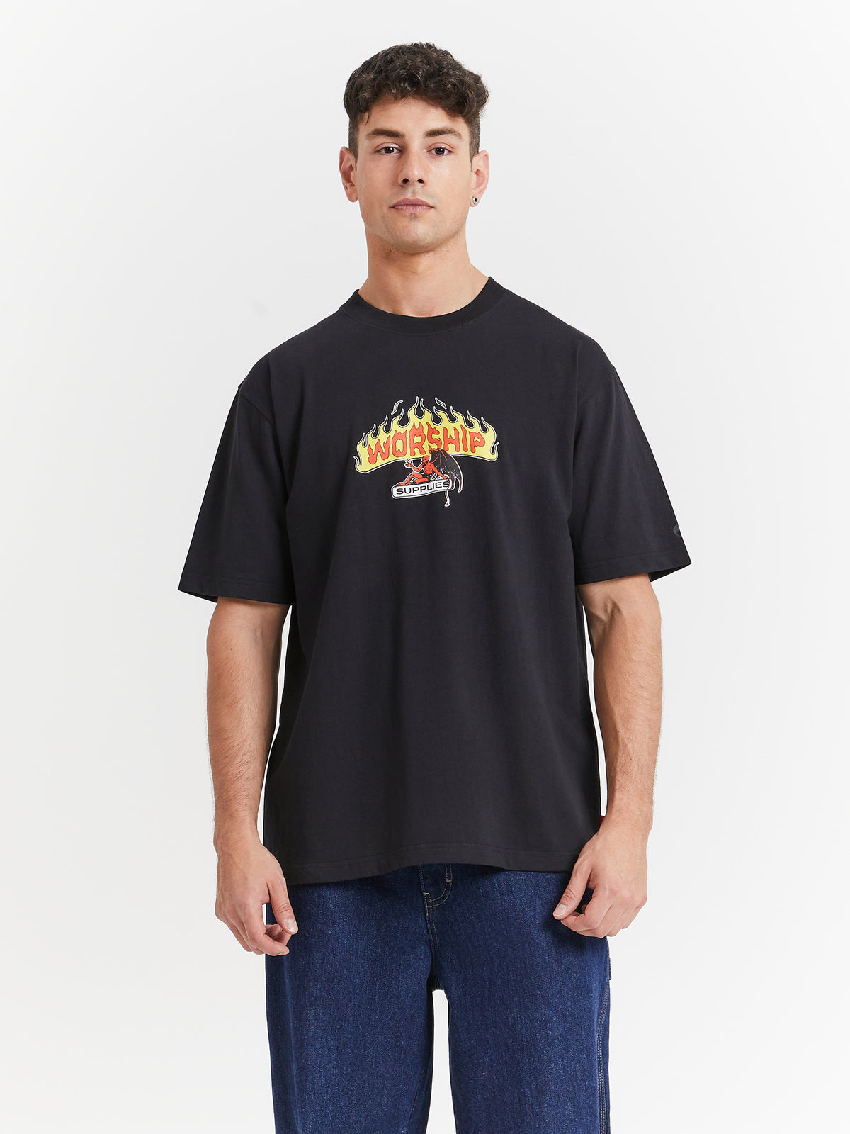 Worship Rest Stop T-Shirt in Black | Black