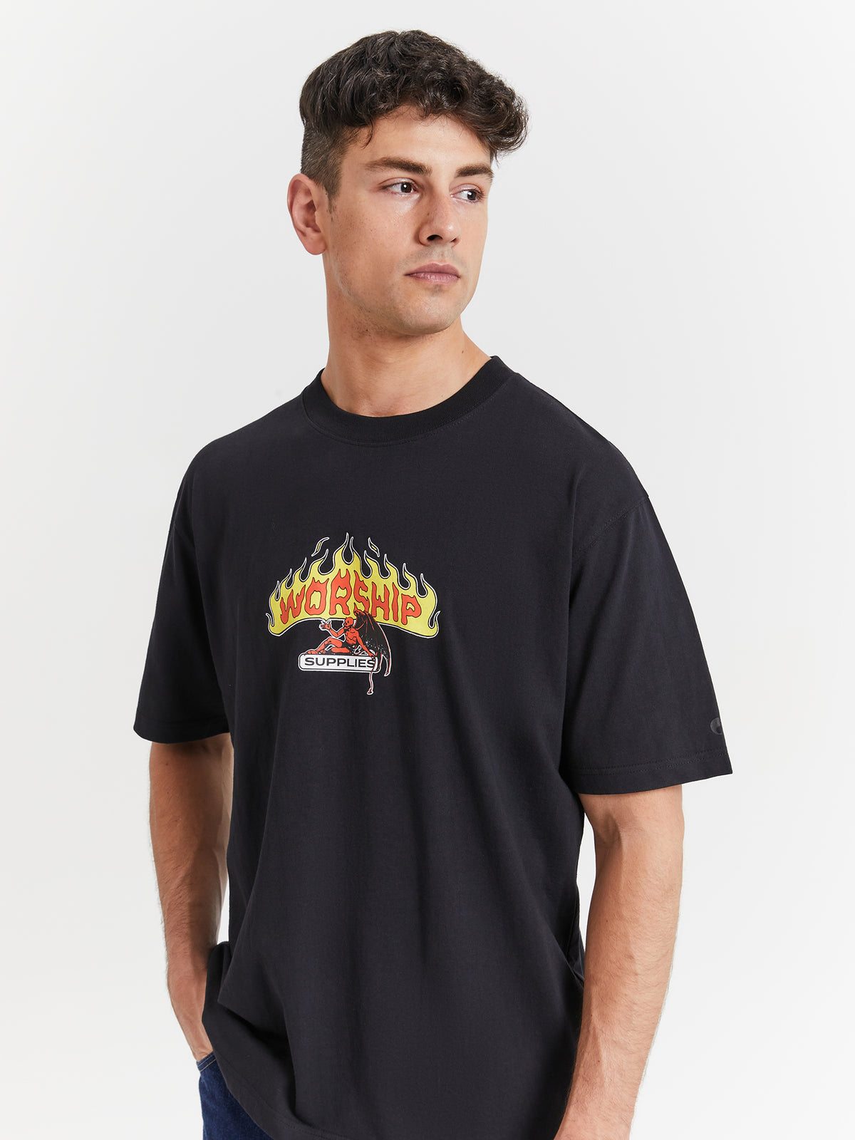 Worship Rest Stop T-Shirt in Black | Black