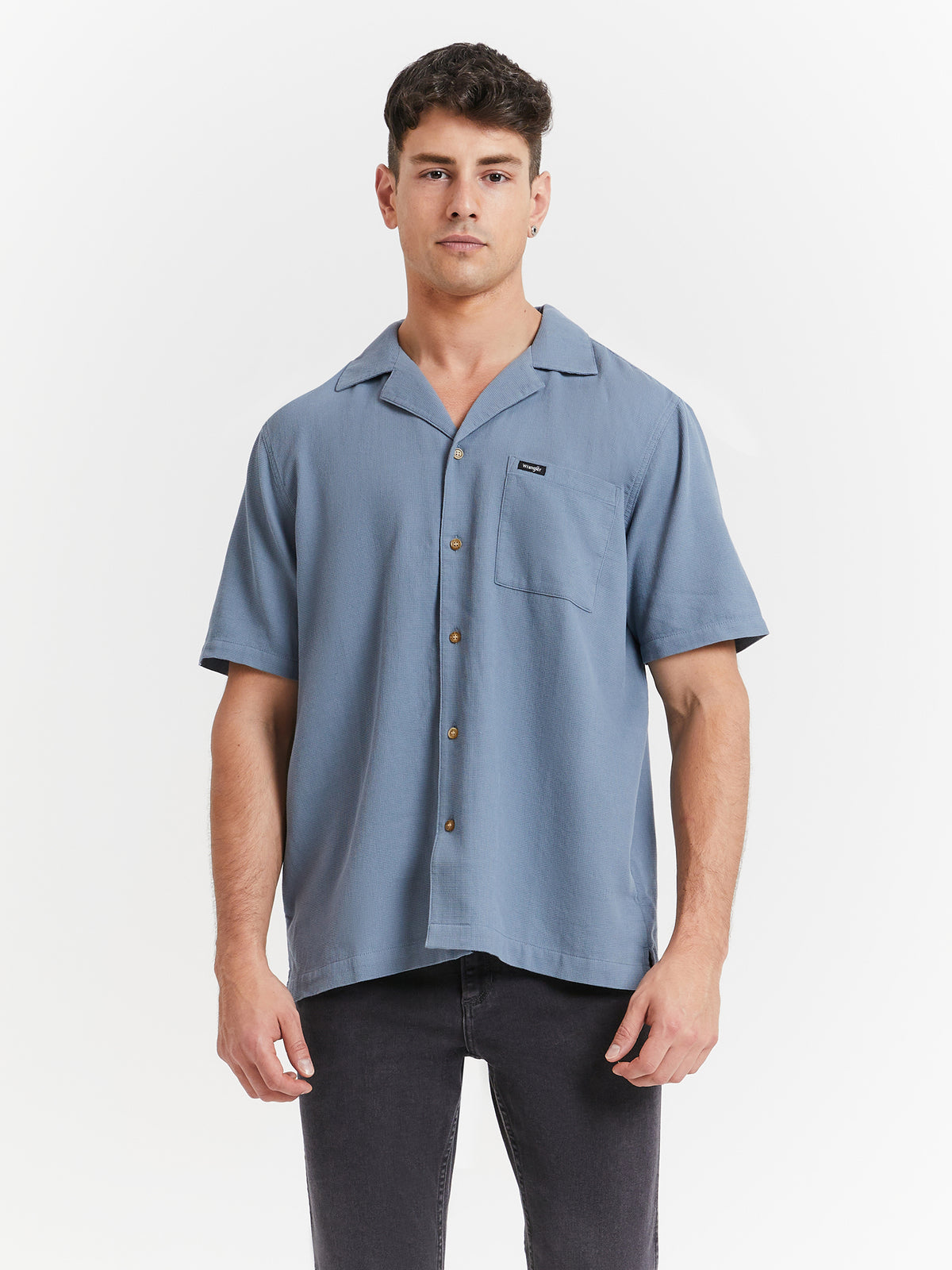 Wrangler Resort Waffle Shirt in Flint Stone | Flint Stone