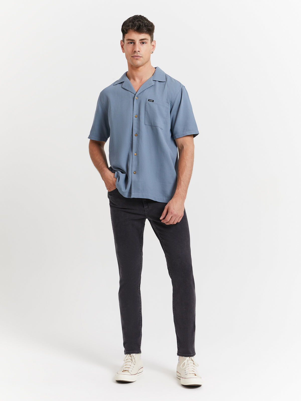 Wrangler Resort Waffle Shirt in Flint Stone | Flint Stone