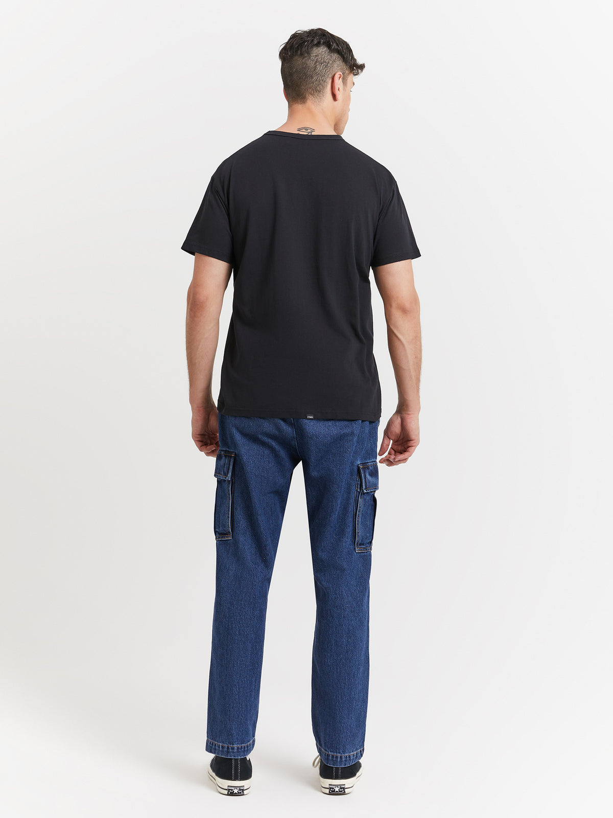 Thrills Reaction Box Fit T-Shirt in Washed Black | Washed Bl