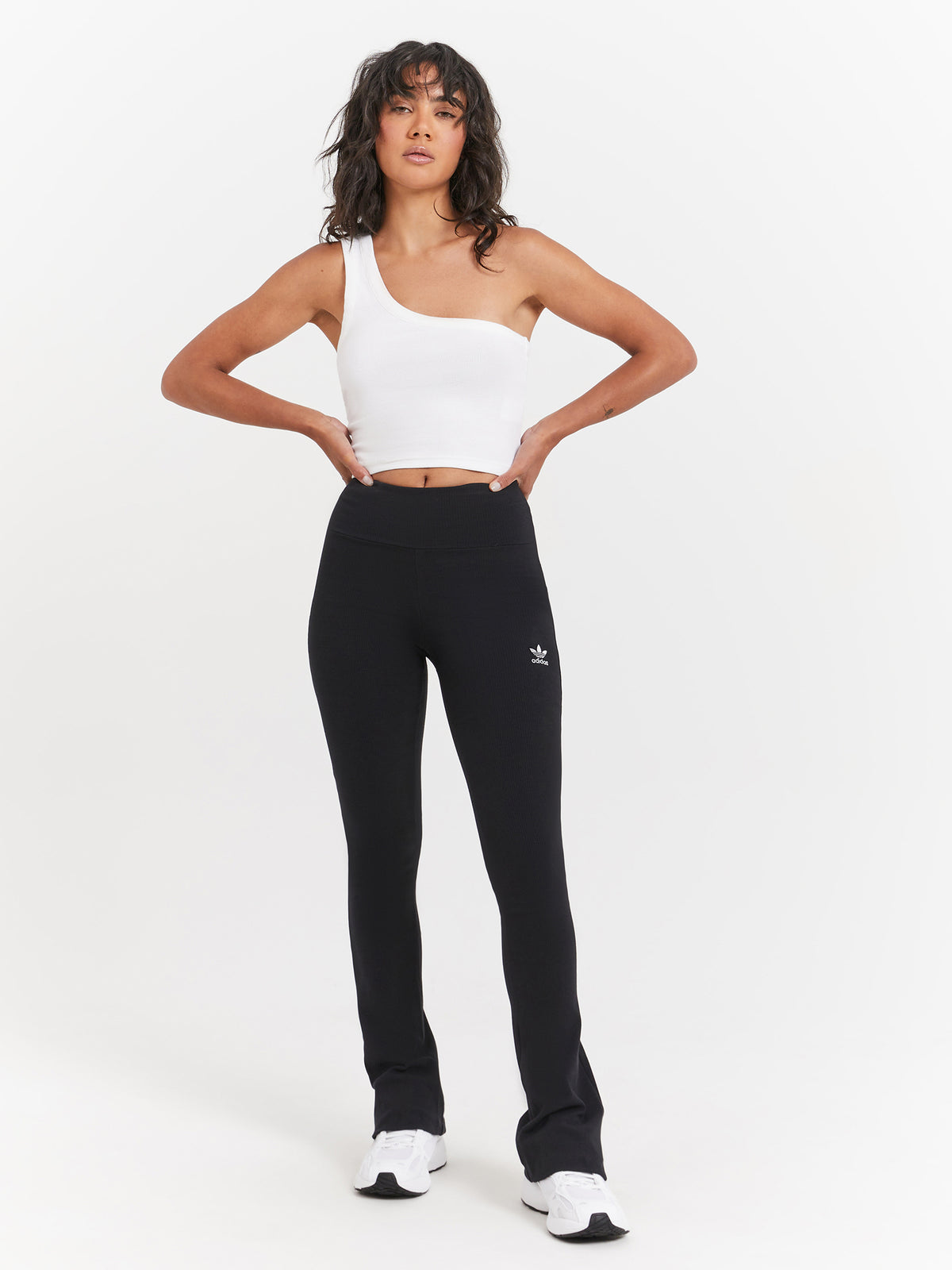 Adidas Essentials Rib Flared Pants in Black | Black