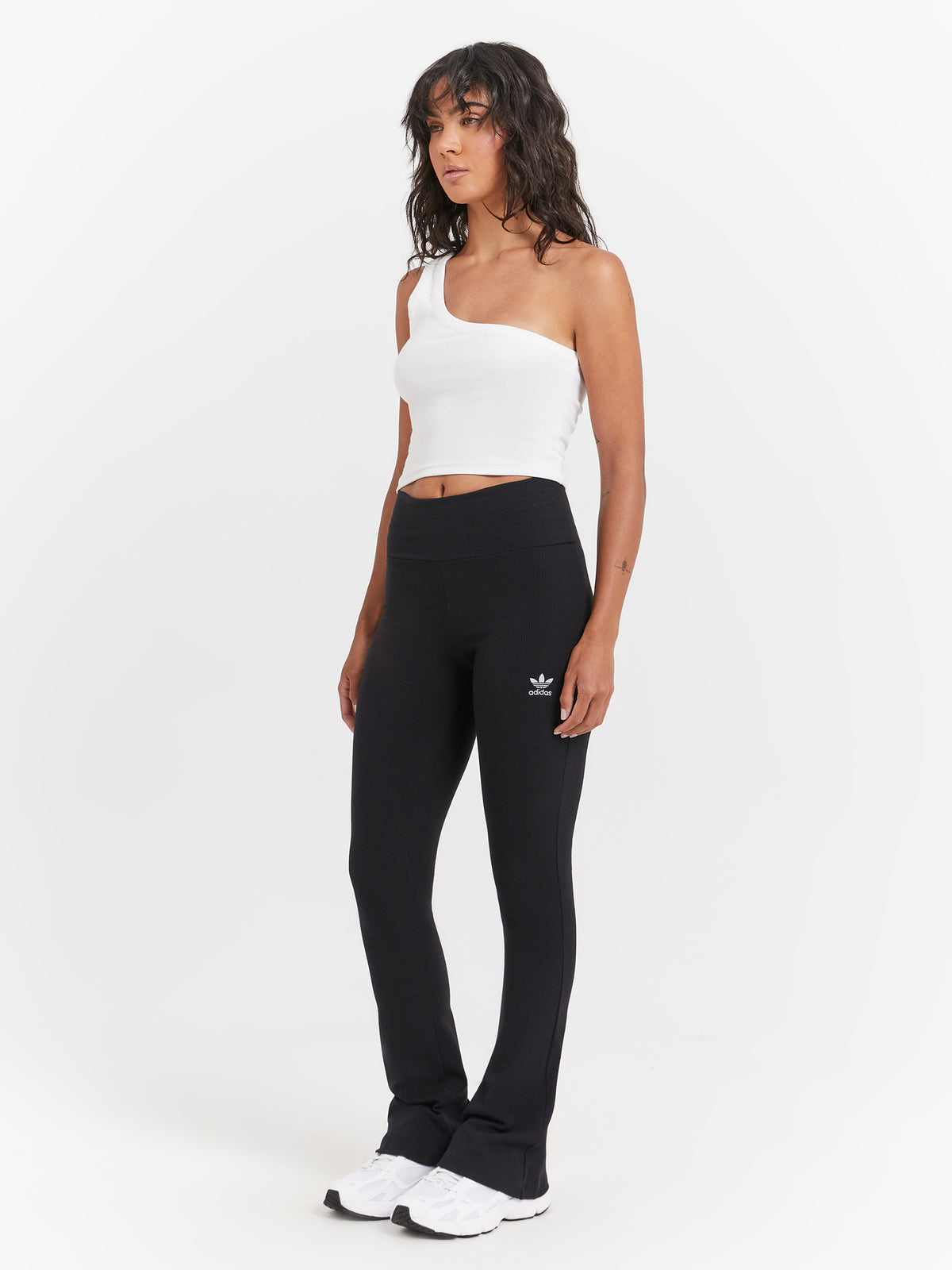 Adidas Essentials Rib Flared Pants in Black | Black