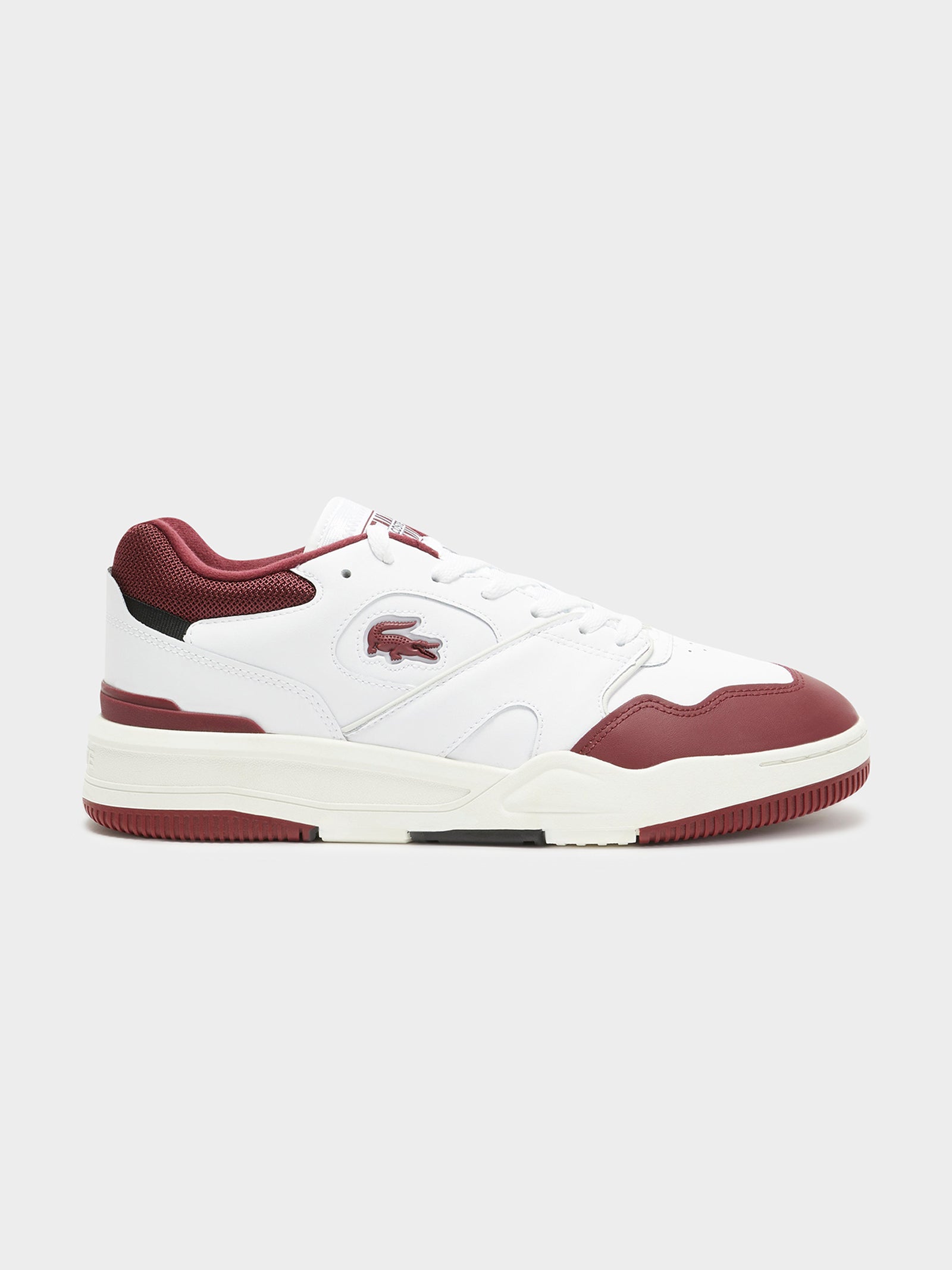 Mens Lineshot Sneakers in White Burgundy