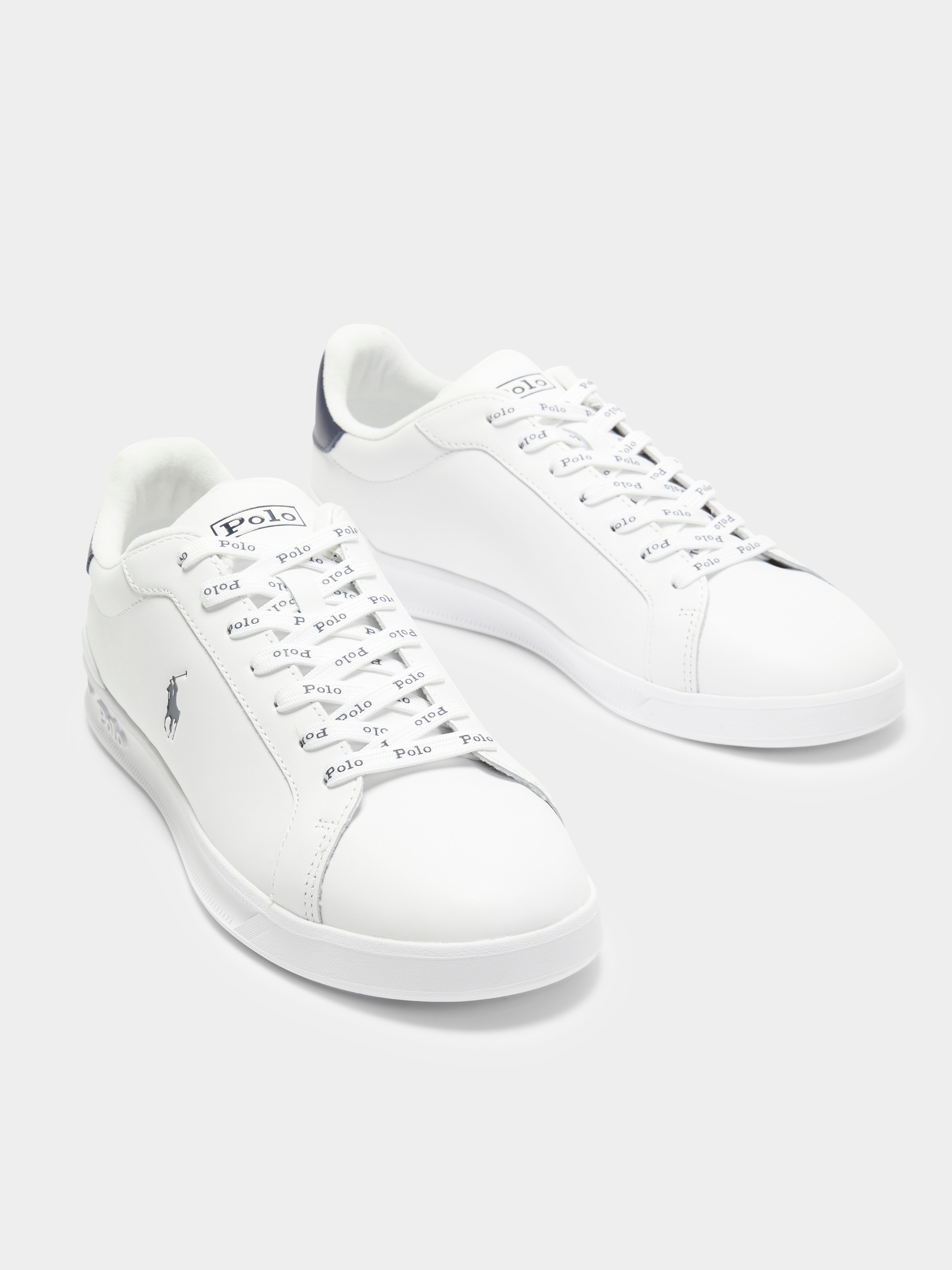 Heritage Court II Sneakers in White & Navy