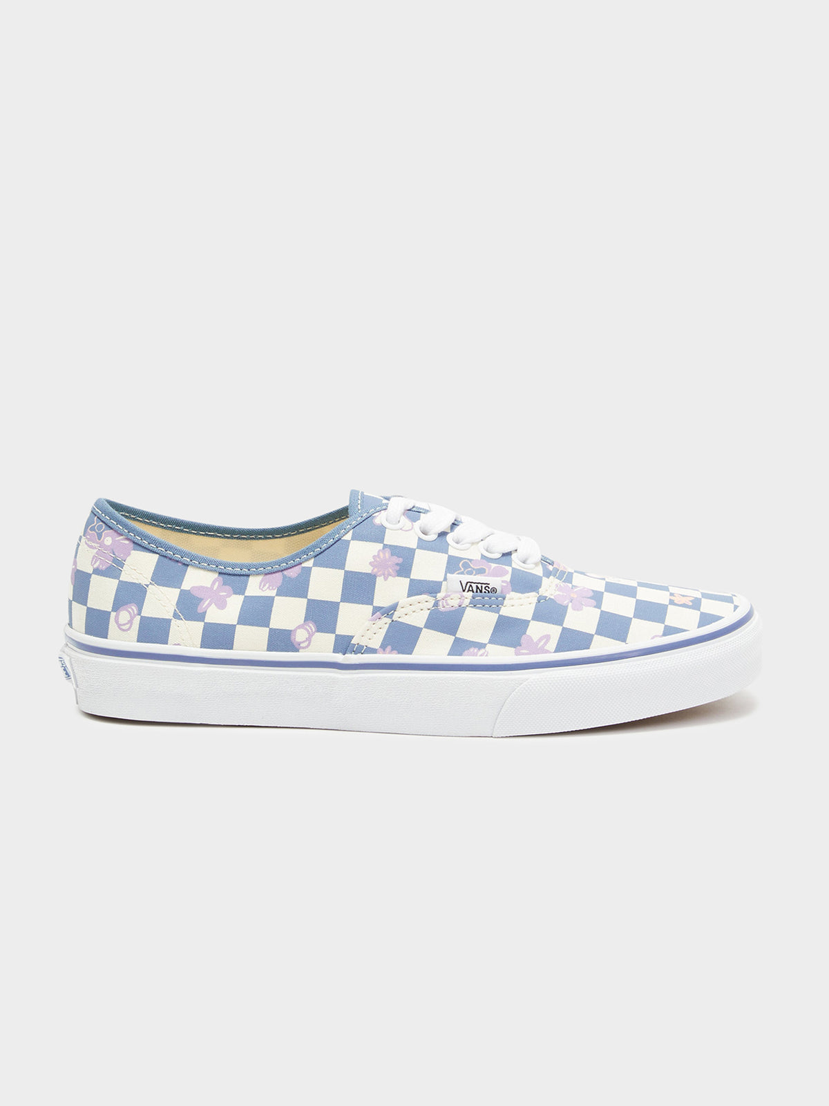 Vans Unisex Authentic Floral Sneakers in Blue & White | Blue/White