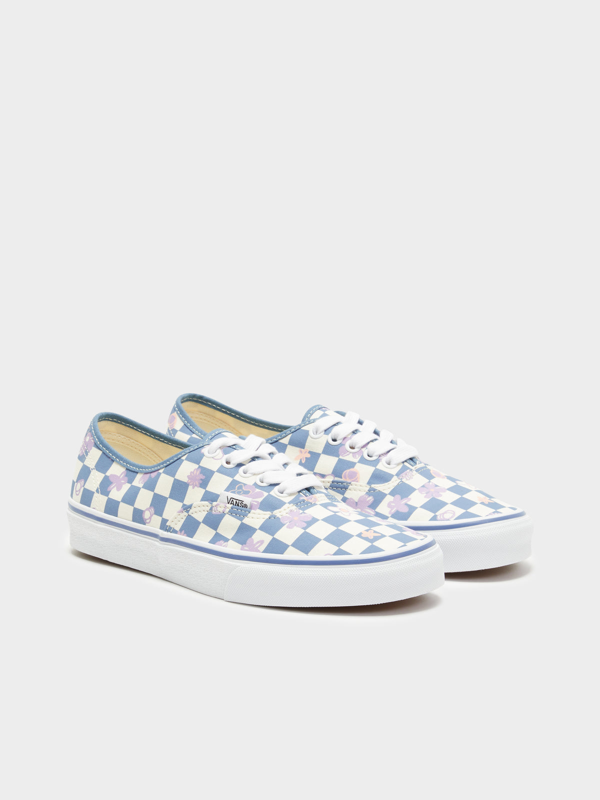 Vans Unisex Authentic Floral Sneakers in Blue & White | Blue/White