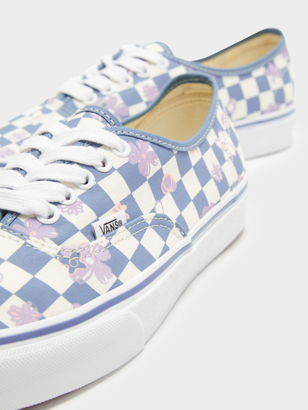 Vans Unisex Authentic Floral Sneakers in Blue & White | Blue/White