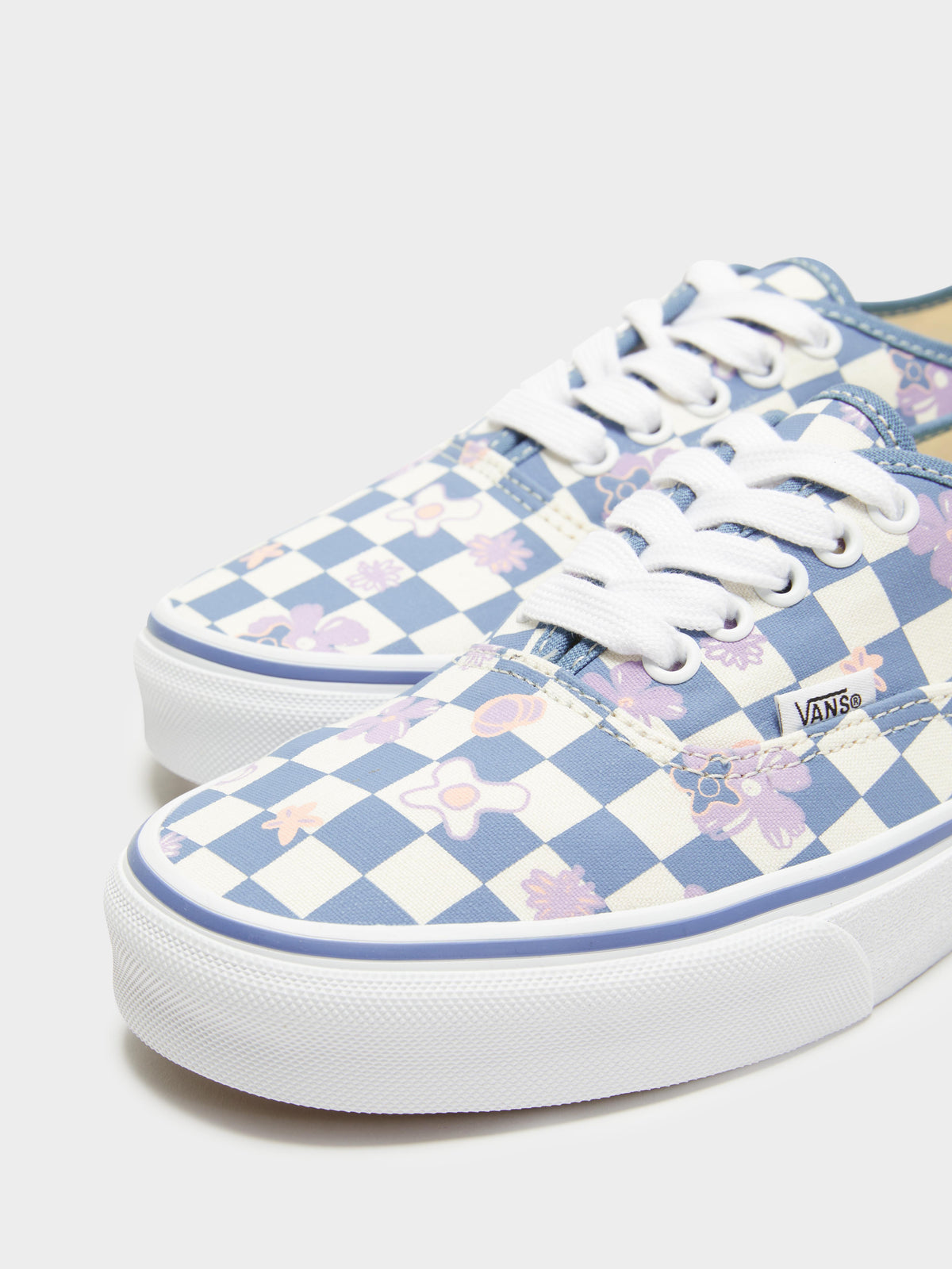 Vans Unisex Authentic Floral Sneakers in Blue & White | Blue/White