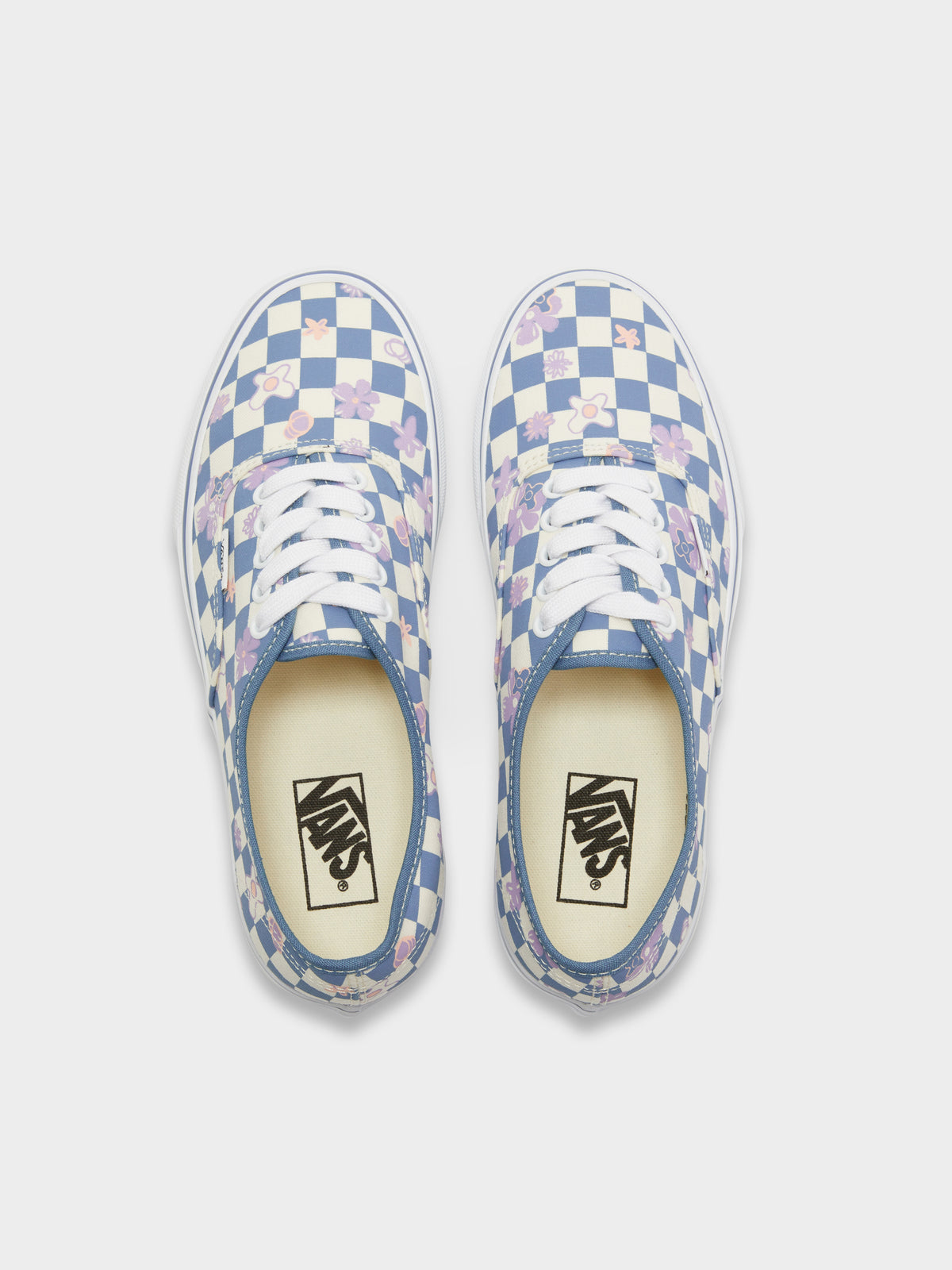 Vans Unisex Authentic Floral Sneakers in Blue & White | Blue/White