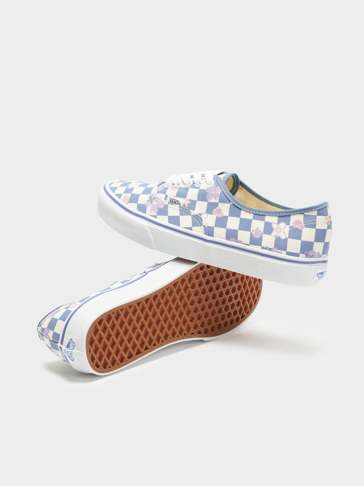 Vans Unisex Authentic Floral Sneakers in Blue & White | Blue/White