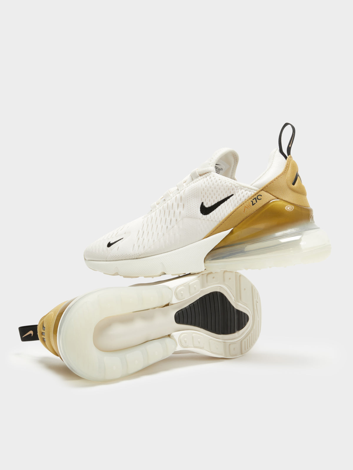 Nike Womens Nike Air Max 270 in White & Yellow | WHITE//YELLOW