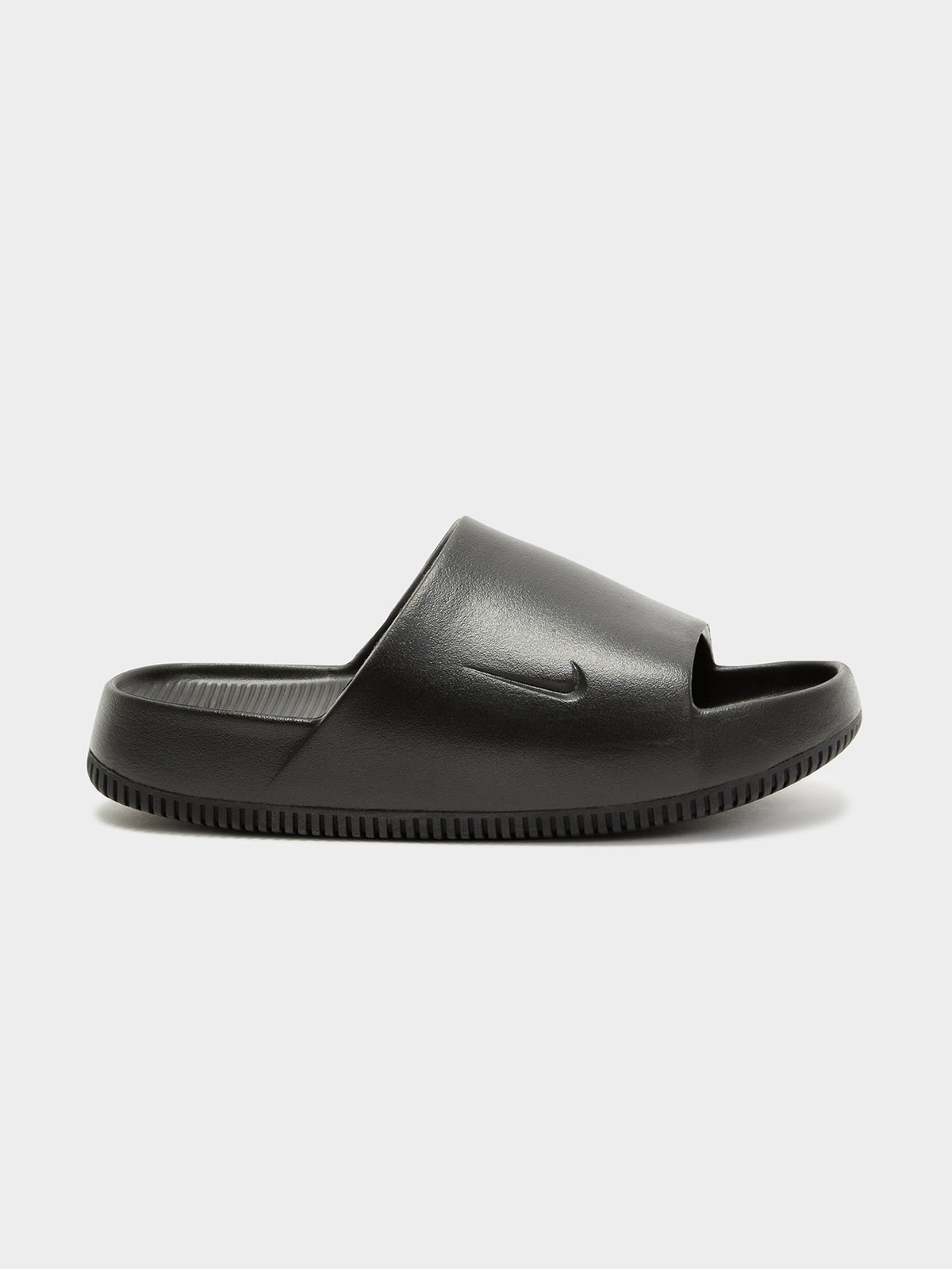 Nike Womens Calm Slides in Black | BLACK/BLACK