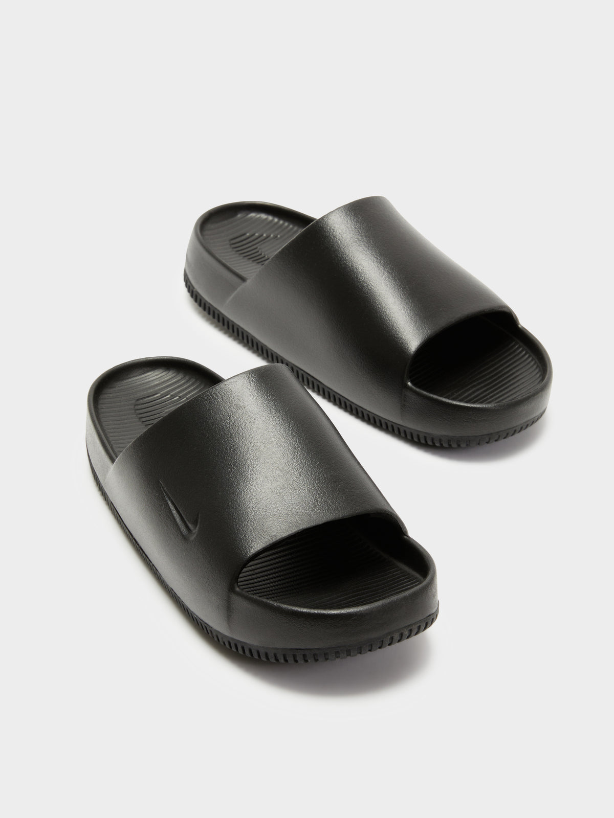 Nike Womens Calm Slides in Black | BLACK/BLACK