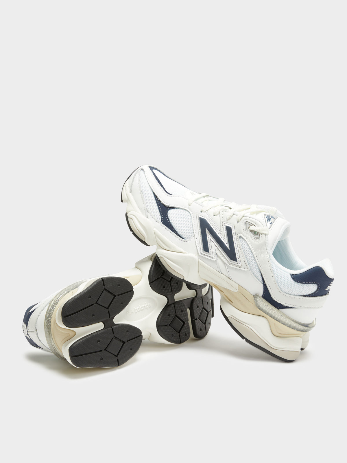 New Balance Unisex 9060 Sneakers in White Navy | White Navy