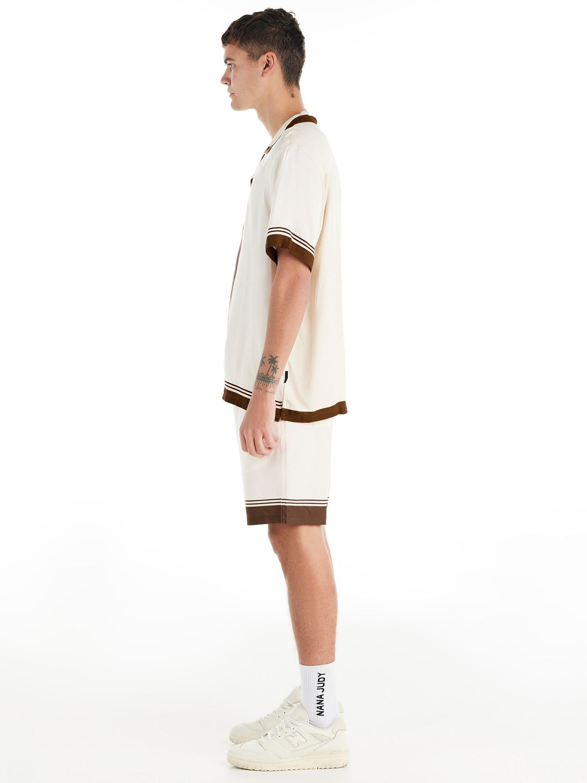 Nana Judy Lewis Short Sleeve Shirt in Bone | Bone