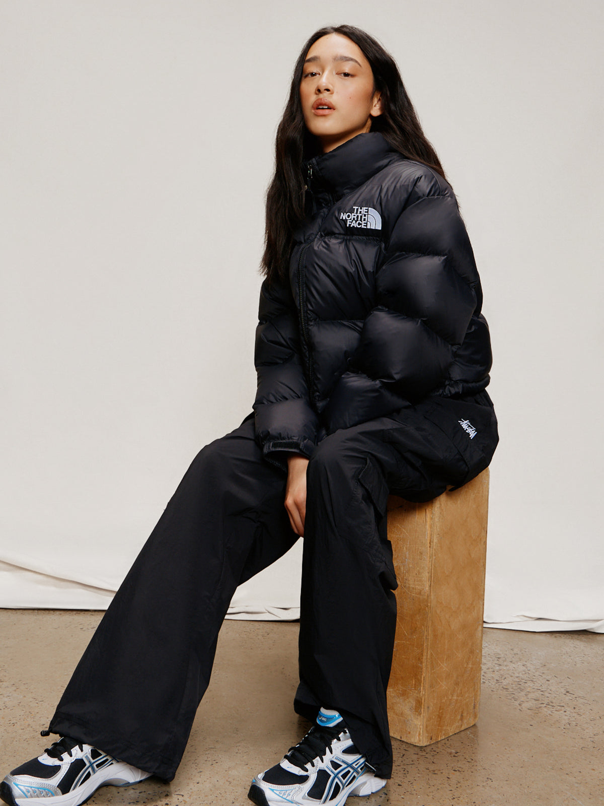 The North Face Nuptse Short Puffer Jacket in Black | Black