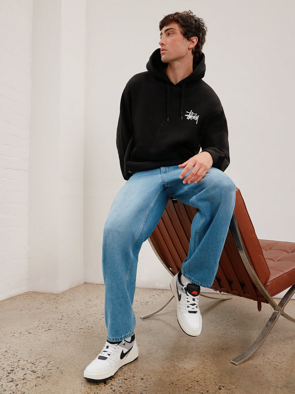 Stussy Graffiti Lcb Fleece Hood Black | Glue Store