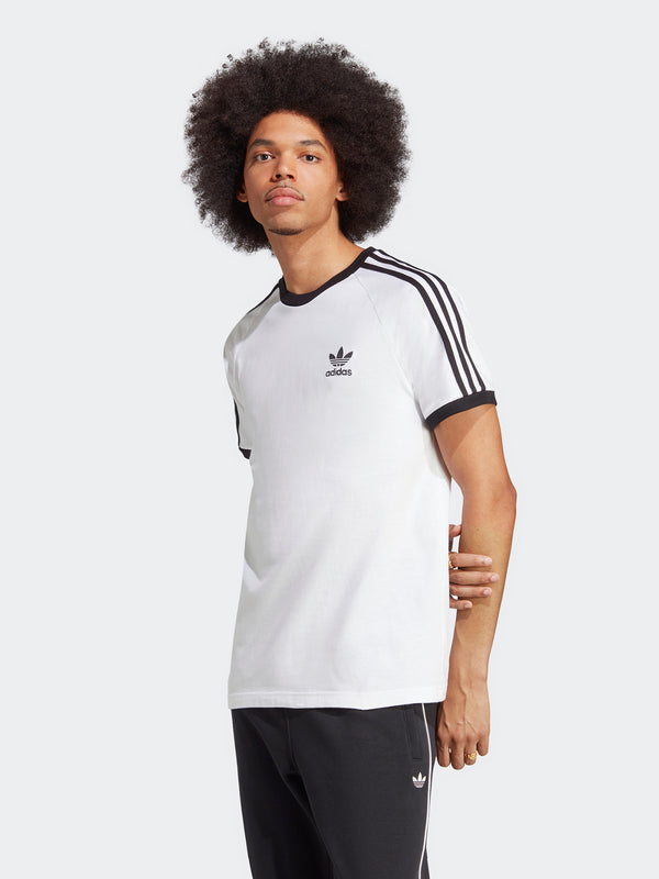 Adicolor Classics 3 Stripes T-Shirt in White - Glue Store